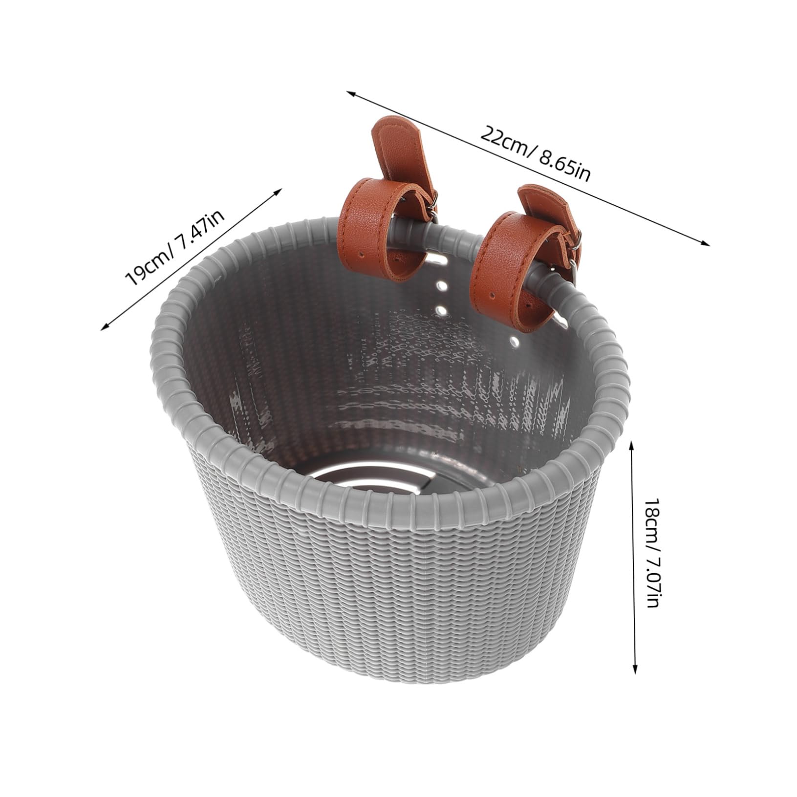 HEMOTON Bicycle Basket Durable Plastic Front Storage Basket for Scooters Bikes Easy Install Outdoor Accessory for Boys for Carrying Essentials