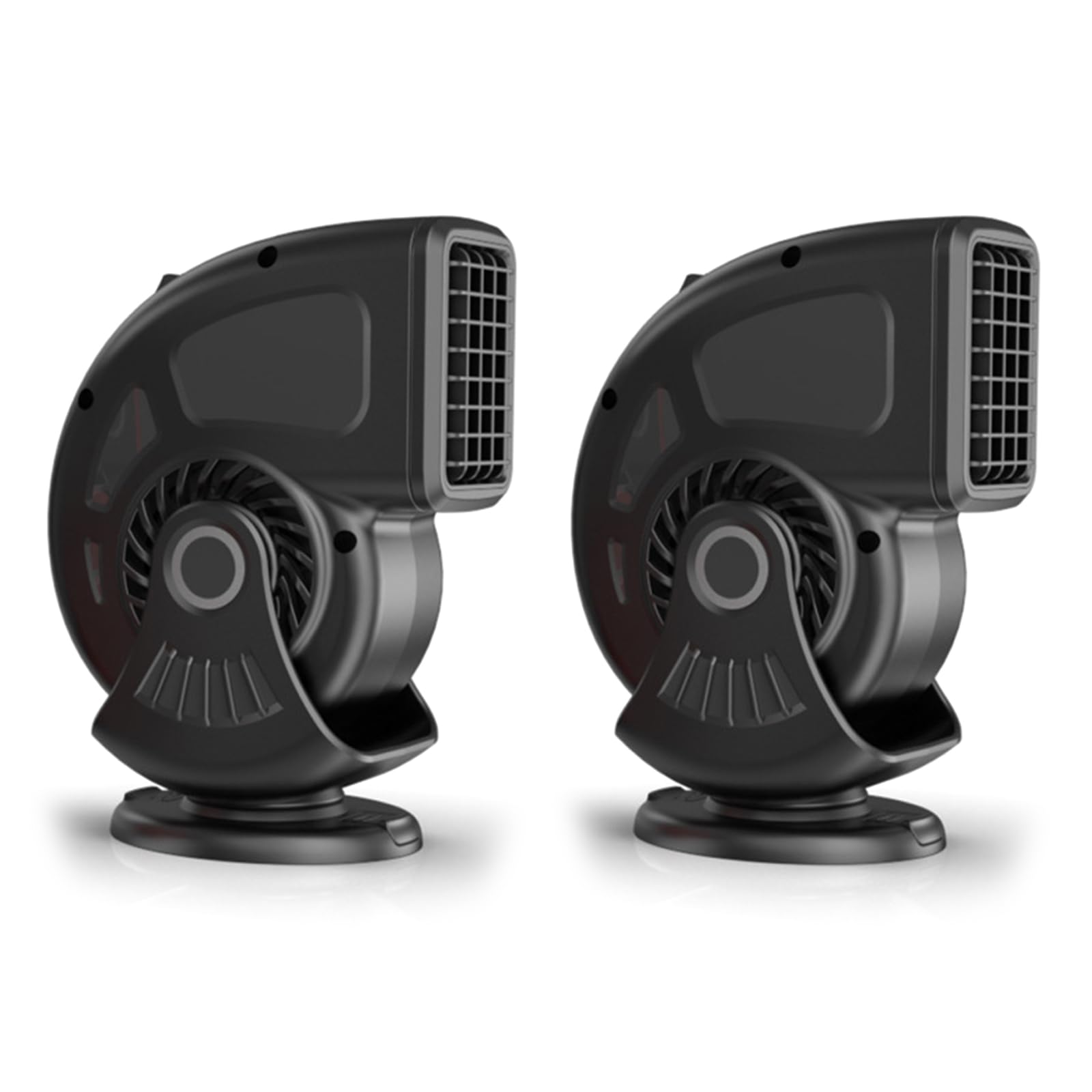 Fromceo Black Of 2 12V Heaters Produced For Vehicle Use Providing Quick Heat And Windshield Defogging Capabilities During Cold Conditions Double Purpose Heaters