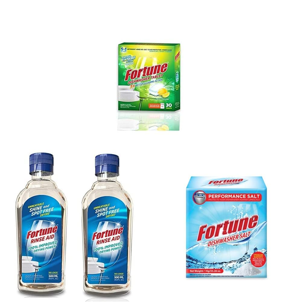 DISHWASHER STARTER COMBO - Dishwasher Tablet 30 tablets (Pack of 1), Salt 1kg (Pack of 1) & Rinse Aid 500ml (Pack of 1)-image-49