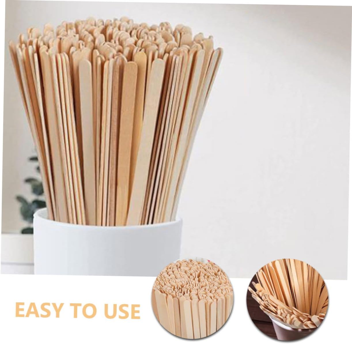 Gadpiparty 500pcs Smooth Wood Drink Stirrers for Coffee and Beverages Versatile Mixing Sticks for Parties Cafes and Everyday Use