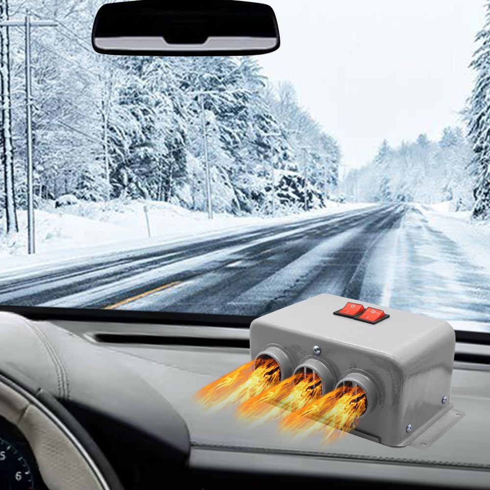 Ventilador de calefacción eléctrica para automóviles de 600 W y 12 V, secador eléctrico, desempañador de parabrisas para vehículos de 12 V, camiones, barcos, UTV, desempañador para invierno, calent