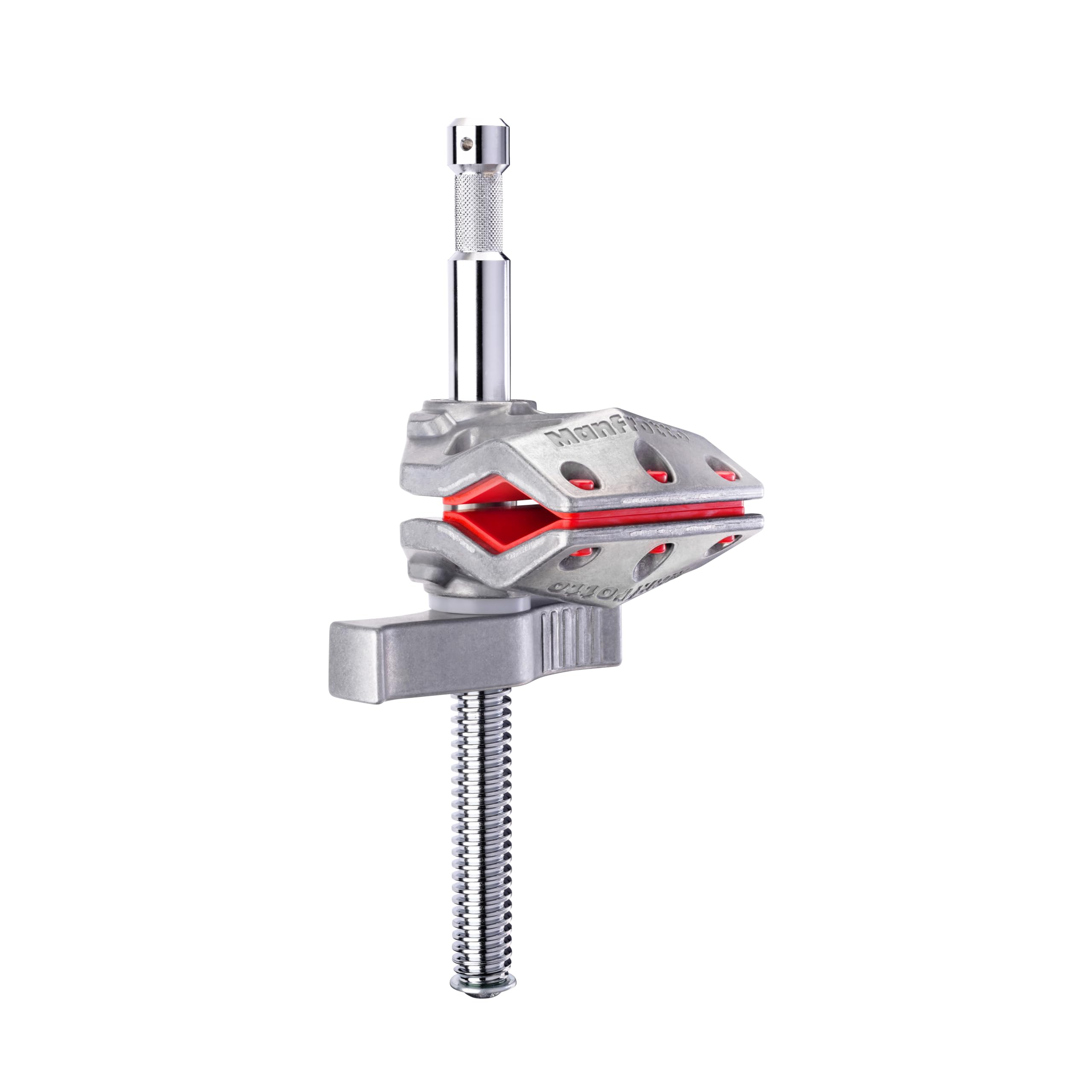 Manfrotto Śrubowy zacisk środkowy 3" ze szczękami – bardzo wytrzymały zacisk śrubowy ze szczękami – pojemność otwarcia 3"/7,5 cm – 80 kg maksymalne obciążenie użytkowe – 16 mm / 5/8" Baby Pin — C76CJ