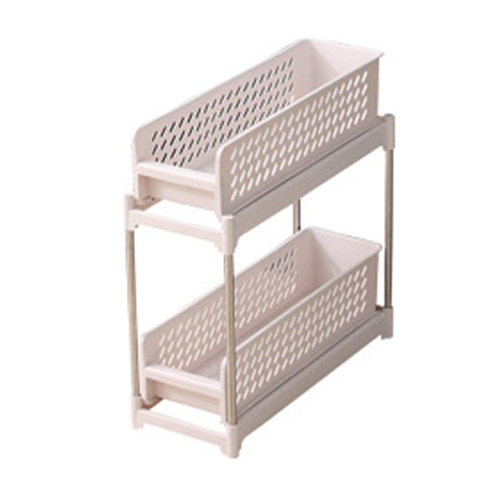 Carrello portaoggetti salvaspazio versatile regolabile dall'aspetto elegante organizer per carrello portaoggetti per domestica bagno camera da letto organizer per (2 strati)