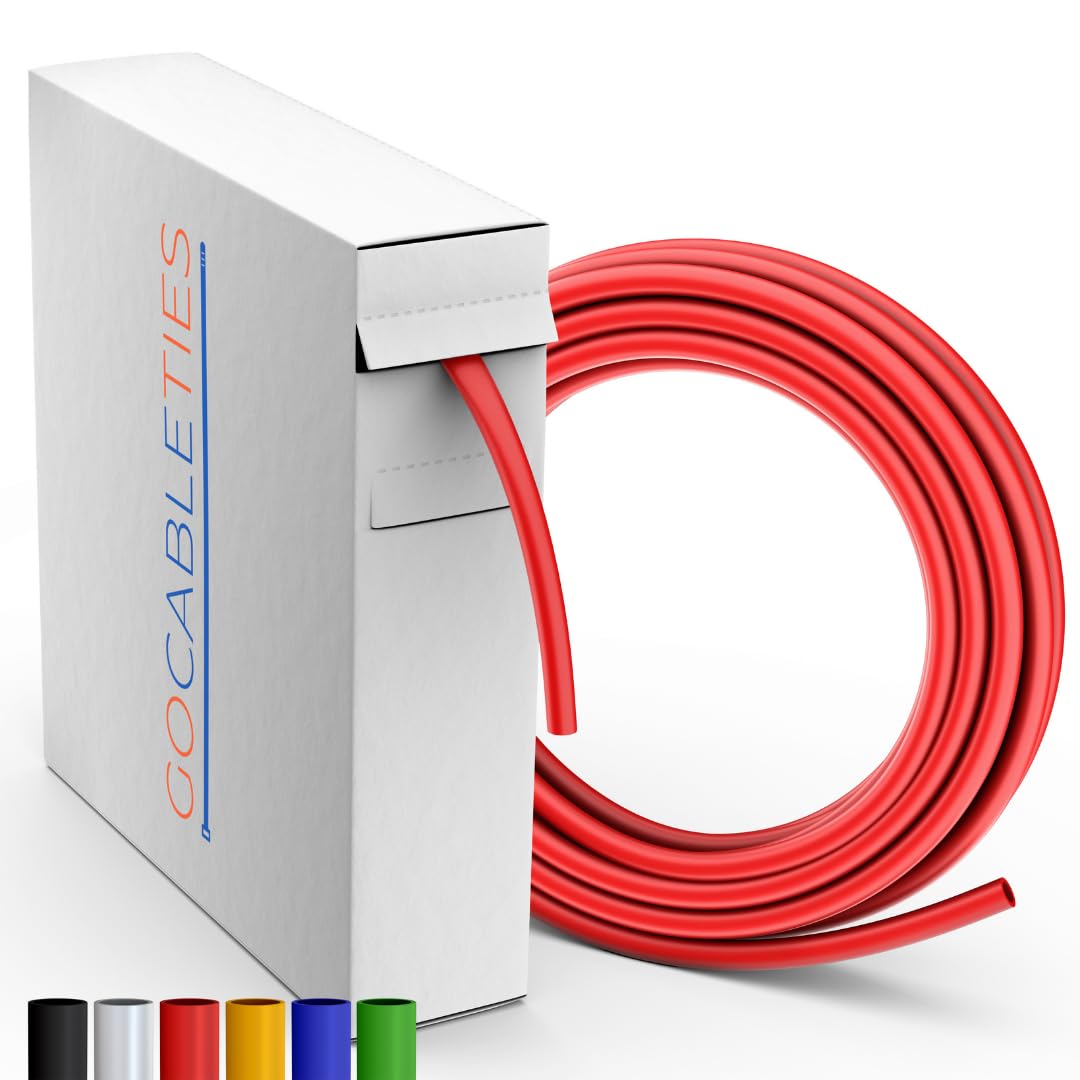 Gocableties - Tubo termorretráctil negro de alta calidad - 4,8 mm x 10 m - Relación de contracción 2:1 - Tubos termorretráctiles impermeables para aislamiento de cables, marcado, agrupación de cables — view 13