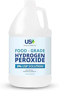 Food Grade 3% Hydrogen Peroxide - Versatile All-Natural Cleaner - Made in USA - 1 Gallon (128 Fl Oz)
