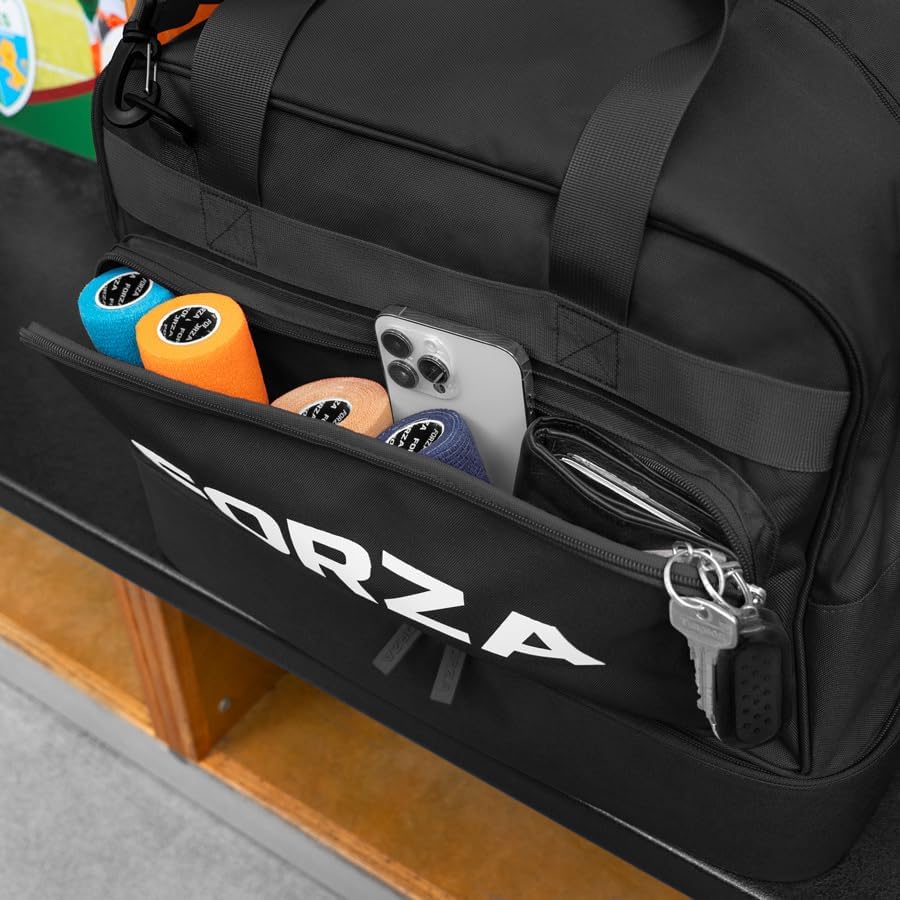 FORZA Players Holdall Kit Bag – 55L Durable Sports Duffel with Reinforced Boot Compartment, Shoulder Strap & Zippered Pockets for Training, Matchday & Travel