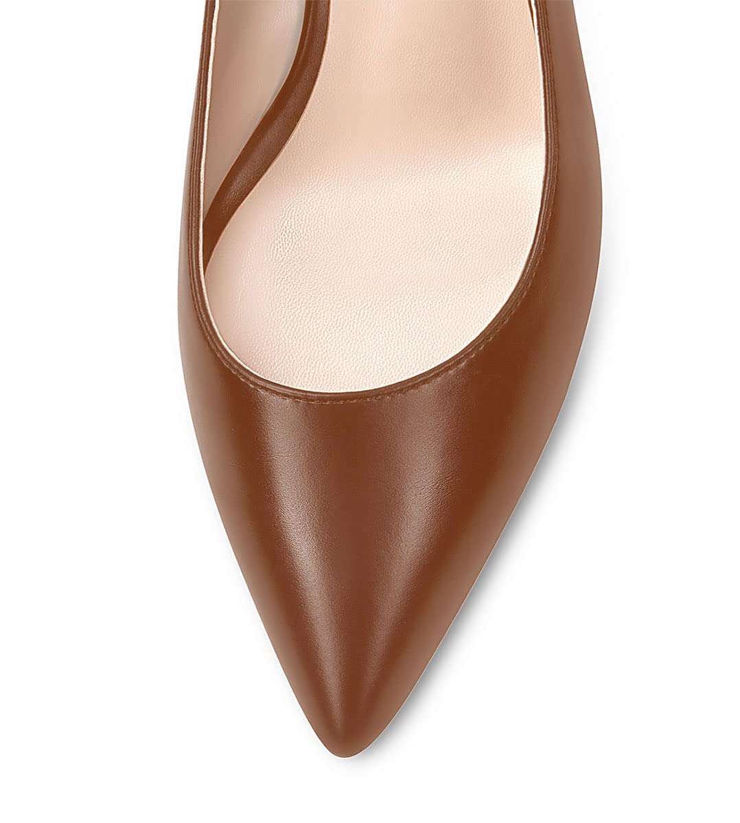 NobleOnly Scarpe con Tacco Donna Medio Blocco con Cinturino Regolabile Slip-on Punta Appuntito Sandali Pumps