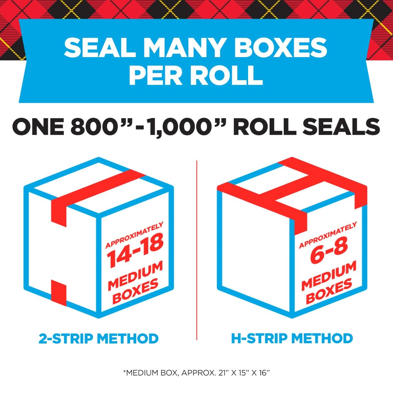 Scotch Box Lock Nastro per spedizioni, 4,8 cm x 22,2 m, 24 rotoli, nastro adesivo per imballaggi con presa avanzata per traslochi e spedizioni, adesivo resistente, trasparente