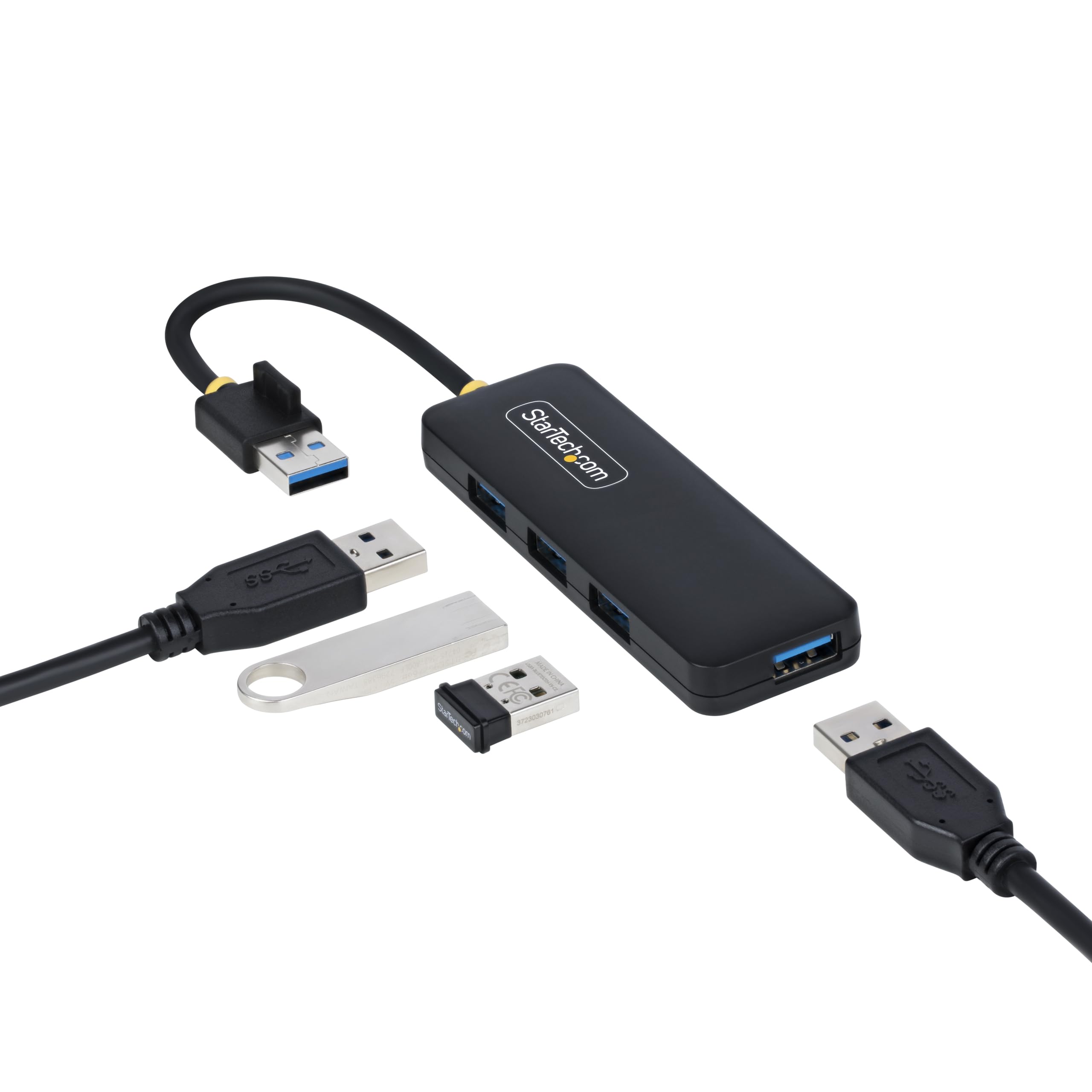 StarTech com 4-Port USB-A Hub USB 3 0 5Gbps Data Transfer Bus Powered Travel Mini Hub Portable Multi-Port