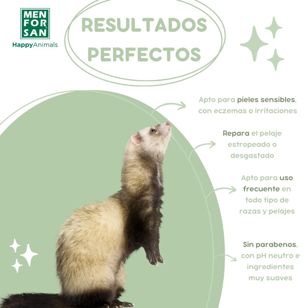 Menforsan Shampoo All'aloe Vera per Roditori, Conigli e Furetti 300 ml, per Pelli Sensibili e Irritate