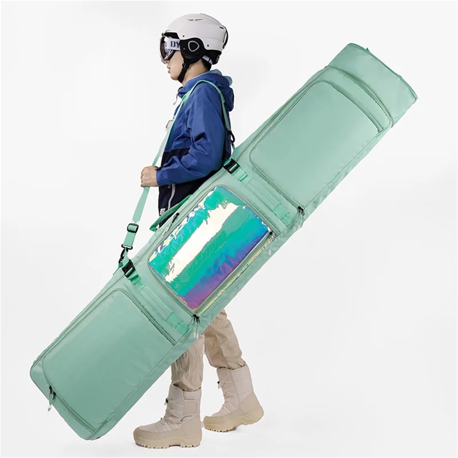Plecak do jazdy na rolkach, Plecak na buty narciarskie Torba narty Snowboard kółkach transportowa sprzęt(Blight Gray)