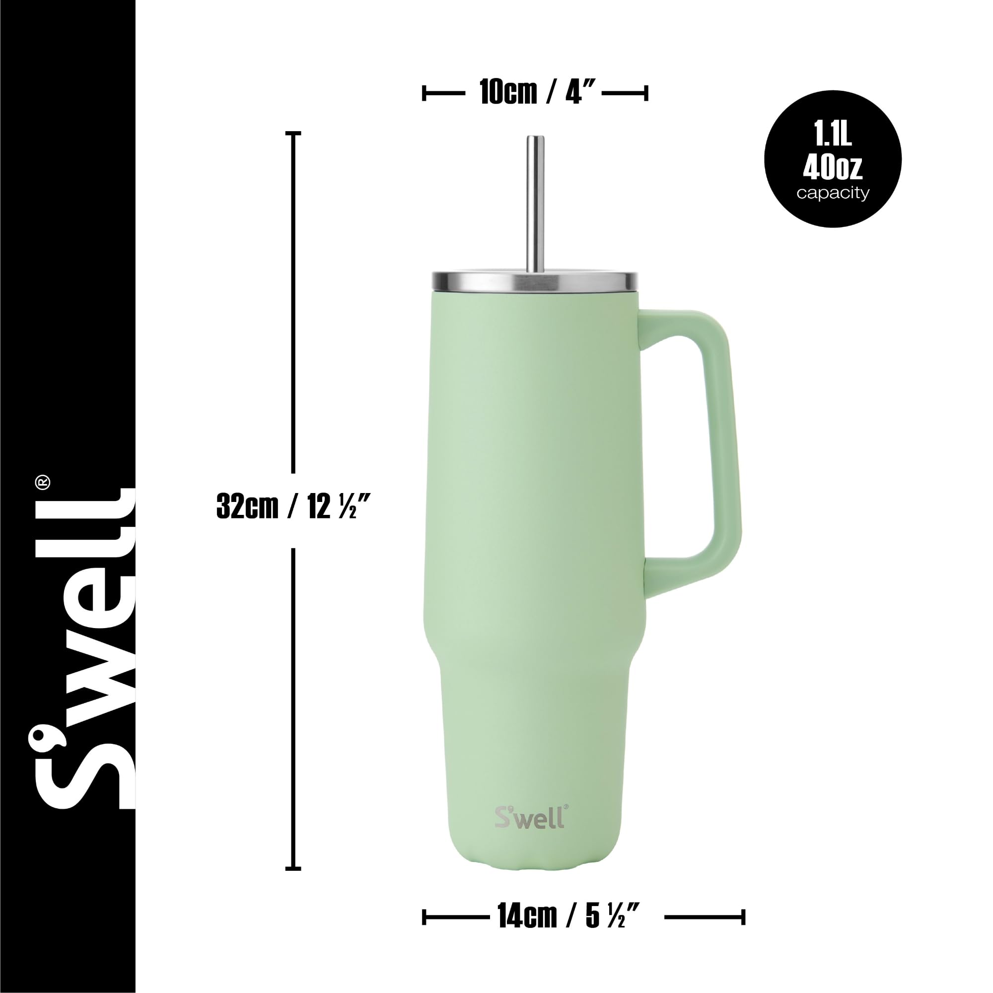 S'well Tumbler XL, Reusable Drinks Tumbler with Straw, Triple-Layered Stainless Steel Bottle - Image 2