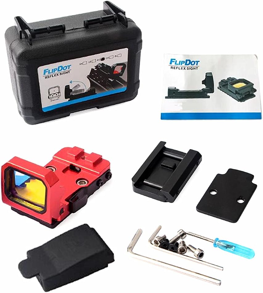 Red Dot Sight Pro - Tactical Flip Up Reflex Optic With RMR MOS Mount For Rifles & Pistols