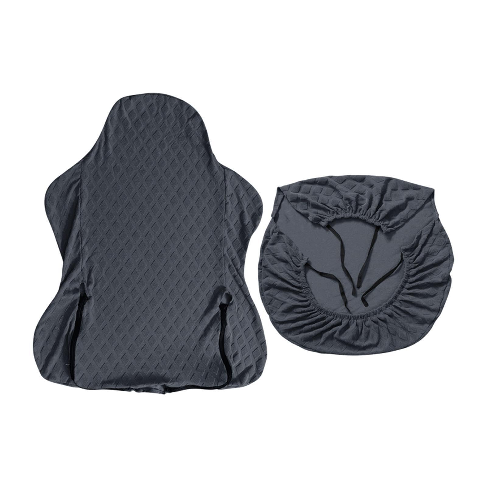 AMSLSIU No Fading Office Gaming Chair Cover Set, Dark Grey, stretch