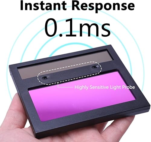 Miniatura 7 de Watris Veiyi Lente de soldadura de oscurecimiento automático, panel de lente de soldadura solar, lente de máscara de casco de soldadura para