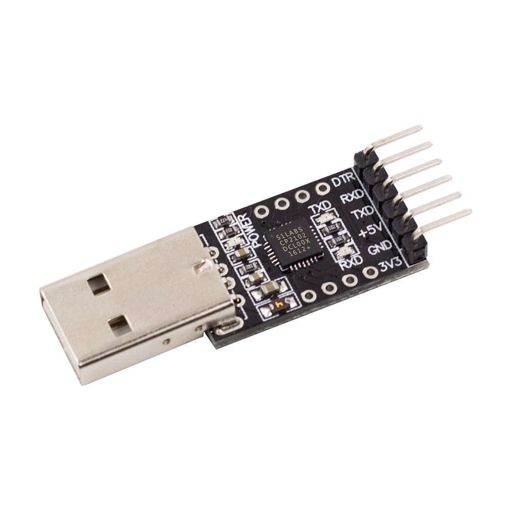 RIV Tech CP2102 USB to TTL UART Module 6Pin Black