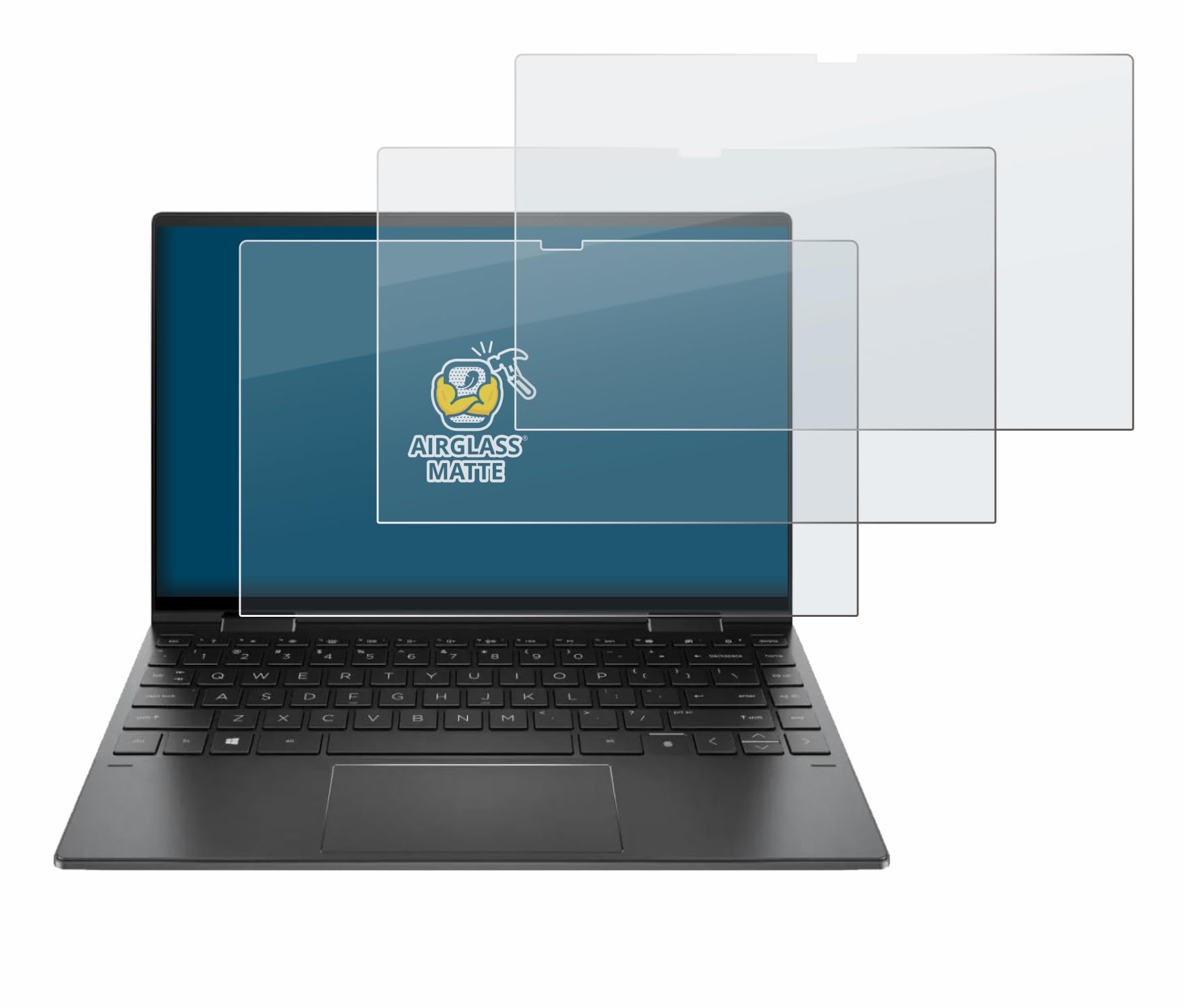 brotect 3 Pezzi Pellicola Vetro per HP Envy x360 Convertible 15,6" | Opaca Protezione Schermo Made in Germany, Anti-Riflesso Durezza 9H Anti-Graffio