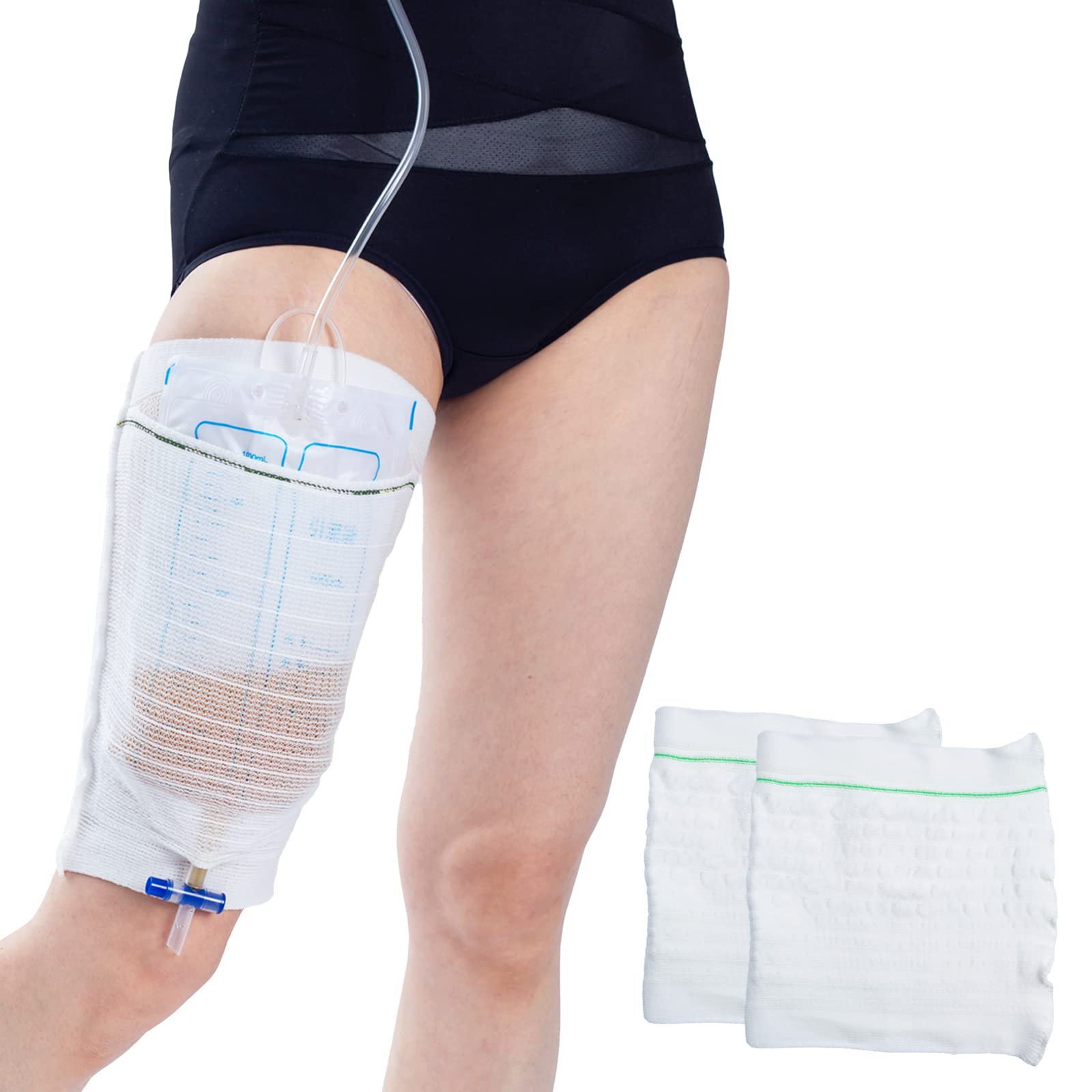 Catheter Leg Bag Holder, Fabric Catheter Sleeves Urine Leg Bag Holder, Urinary Drainage Covers for woman and man