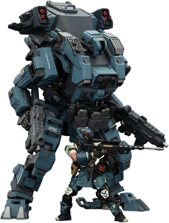JOYTOY Action Figures APOC Series Falcon Riot Control Mech + UNSC Sniper Foster 1/25 Movable Model Collectible Figurine Ages 15+