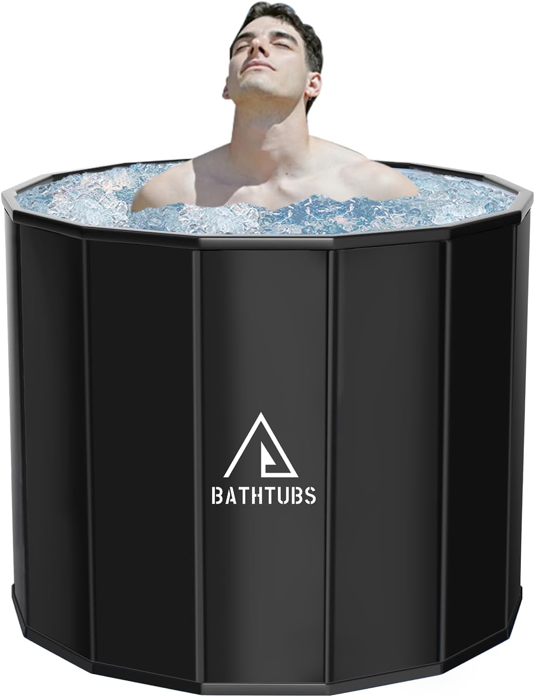 STARBRILLIANT Portable Bathtub for Adults, Easy to Assemble Collapsible Bathtub ?31.5"L x 26"?, Suitable for Travel, Camping and Outdoor Activities (Black, L) Black L