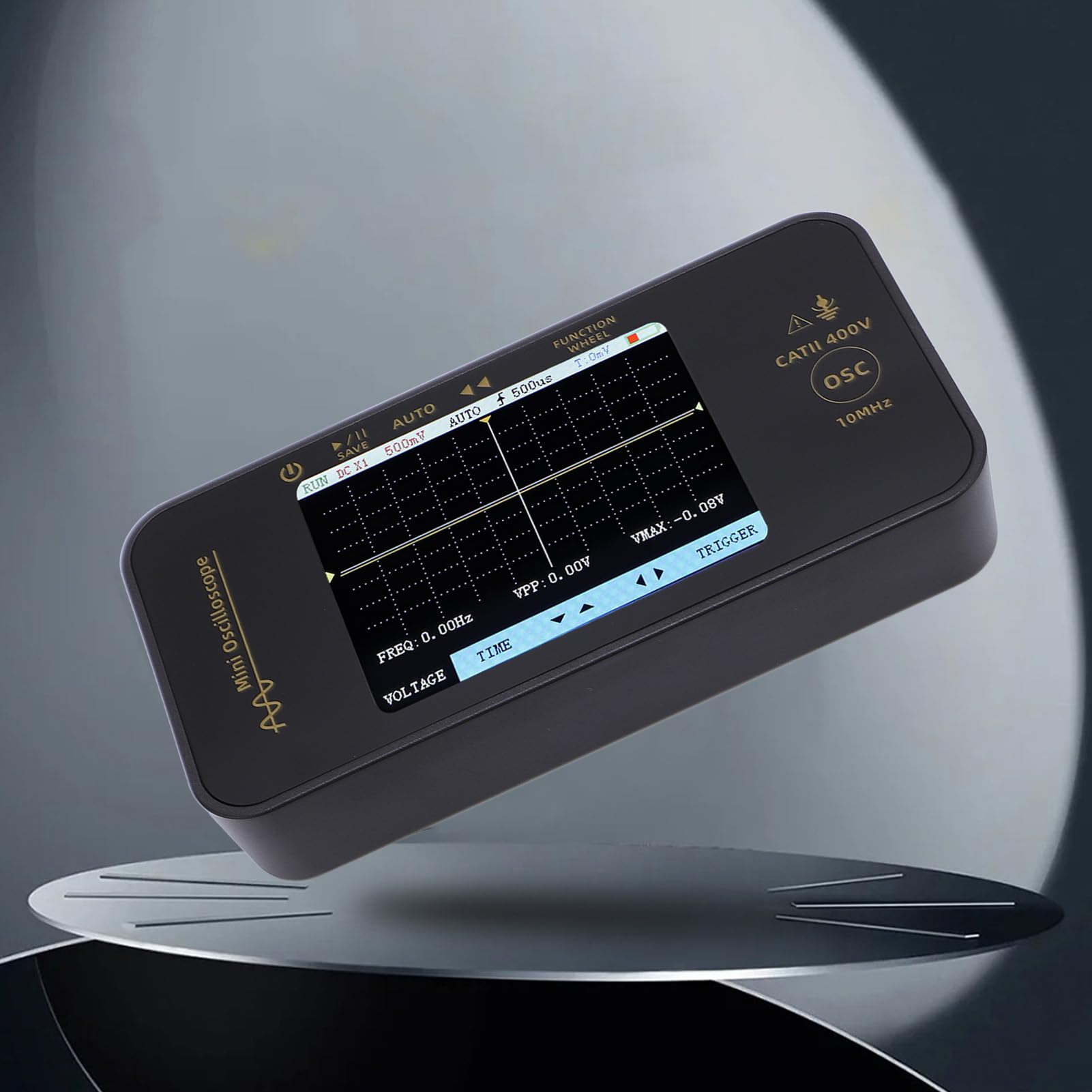 Fydun Oscilloscopio Digitale Portatile 3,2 Pollici Display a Colori 10 MHz Rate di Campionamento Portatile per gli Hobbisti EVA Storage