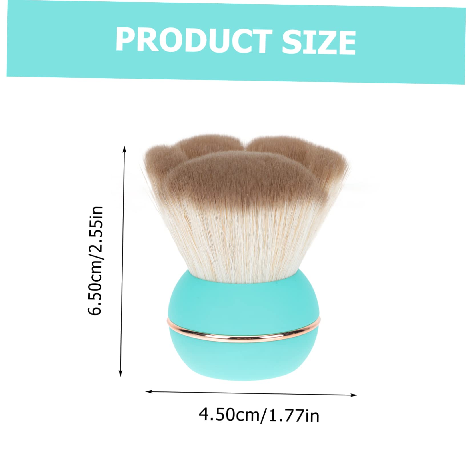 Outanaya Mini Blush Brush Set for Face Makeup Portable Powder Brush Cover No Shedding Artificial Fiber Silicone Blush Applicator for Travel