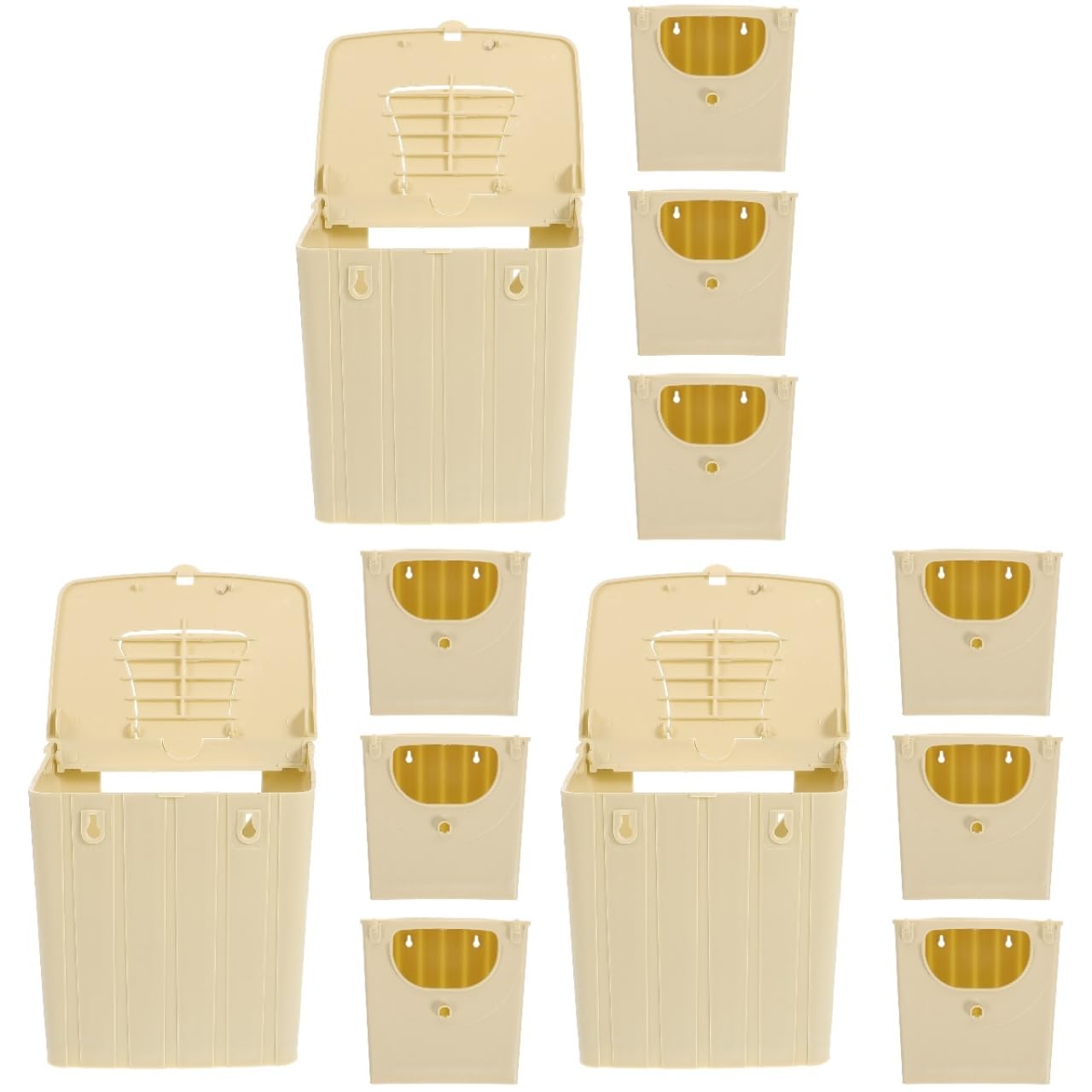 POPETPOP Lot de 12 nichoirs en plastique pour oiseaux - Pour perroquets et pinsons