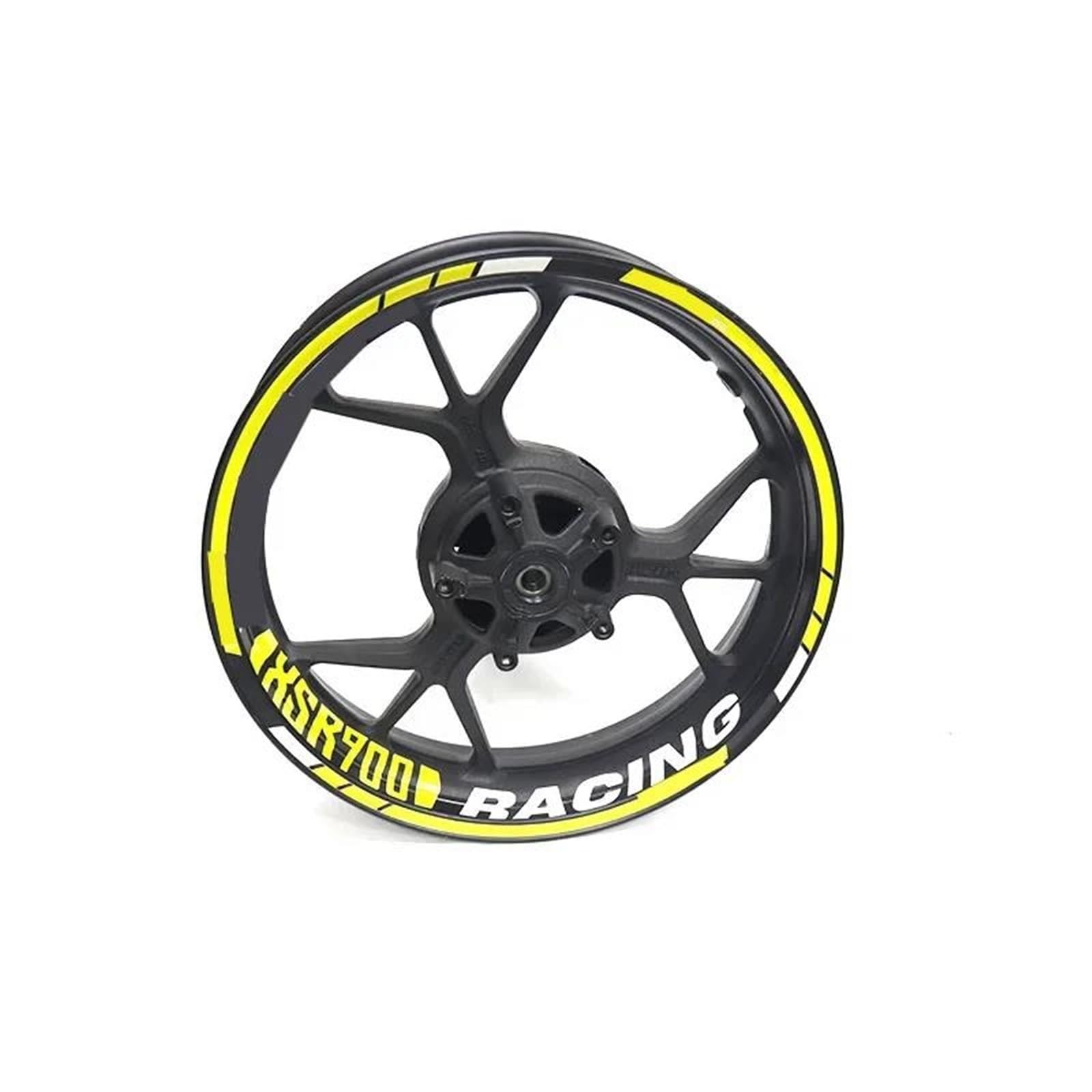 Stickers Motorcycle Accessories Wheel Stickers Reflective Decals Rims for Yamaha XSR900 Xsr900(Style 5)