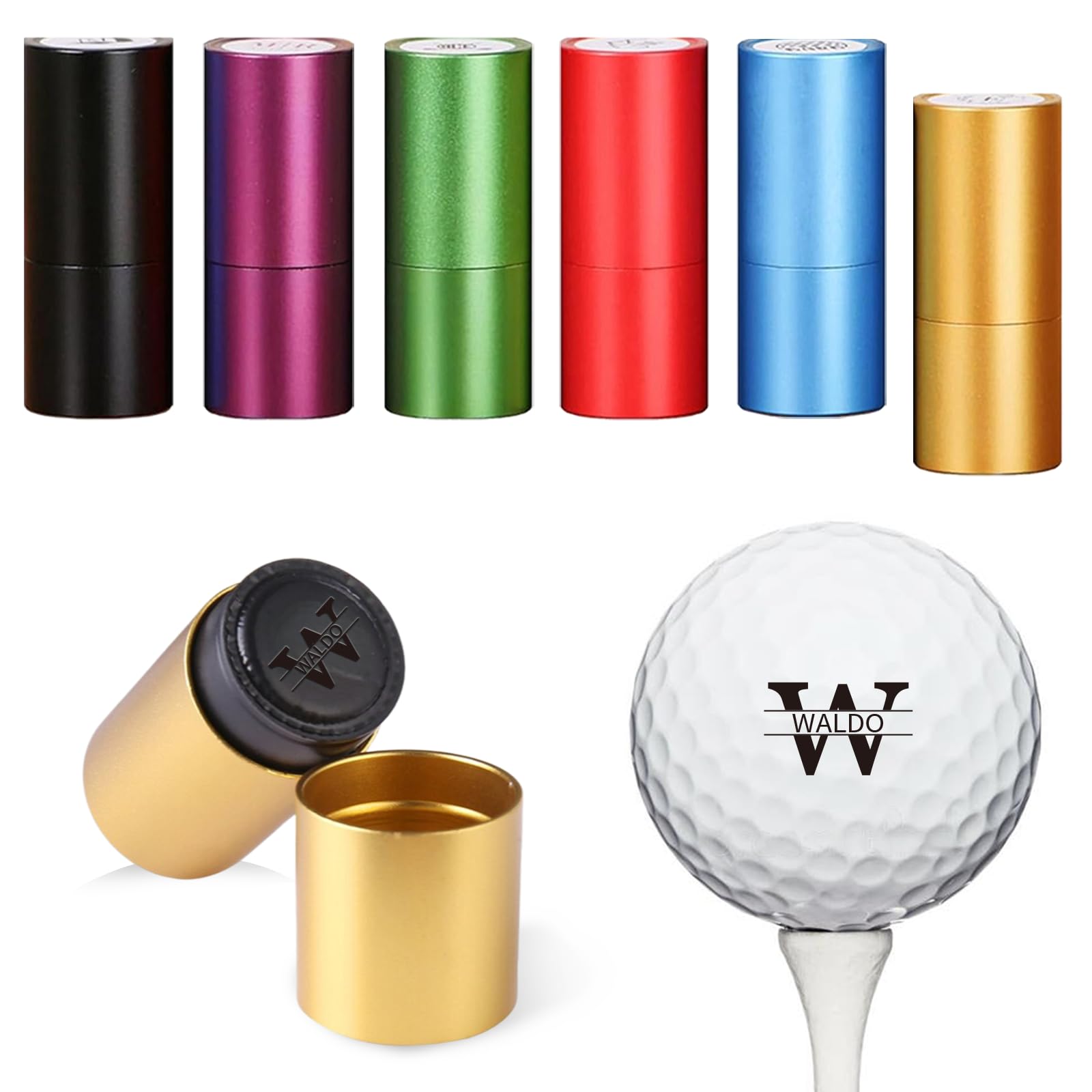 Sunamd Personalized Golf Ball Stamp, Custom Golf Ball Marker Stamp, Create Your Unique Mark on Golf Balls, Waterproof Golf Ball Stamper, Golf