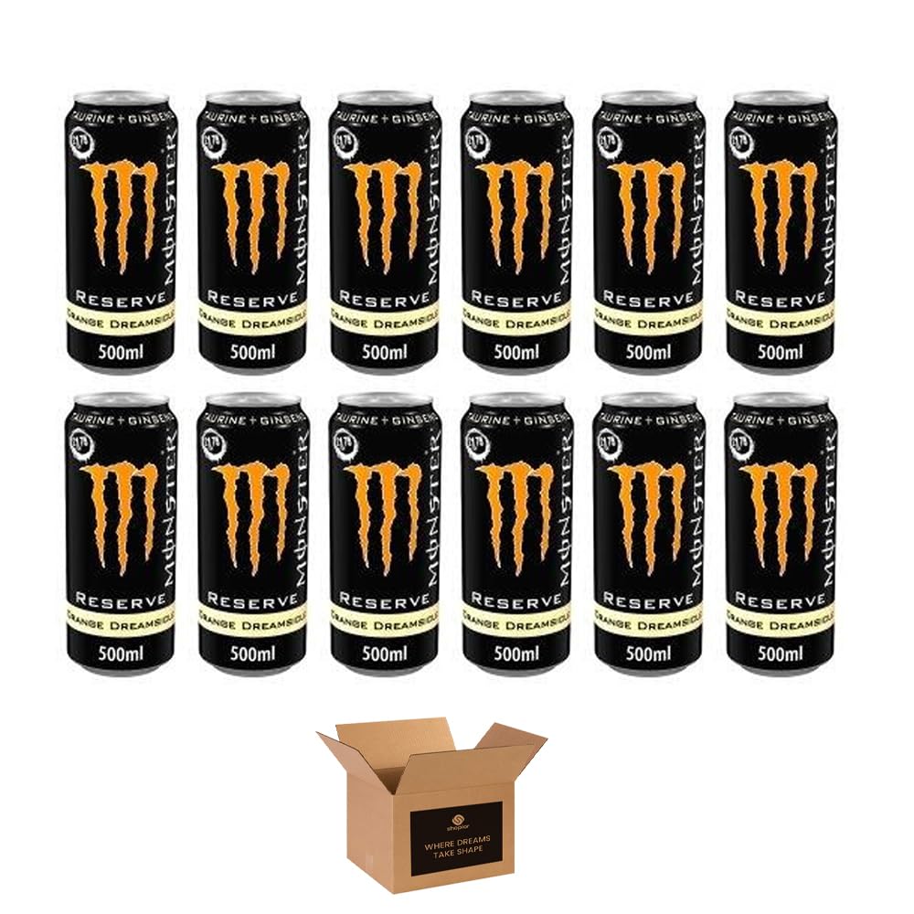 Monster Energy Drink Flavours | Juiced, Zero Sugar, Ultra, Monarch, Fiesta Mango, Strawberry Dreams, VR46, Punch | High Caffeine Sports Energy Drink | 500ml (Pack 12, Zurine Zinger Reserve)