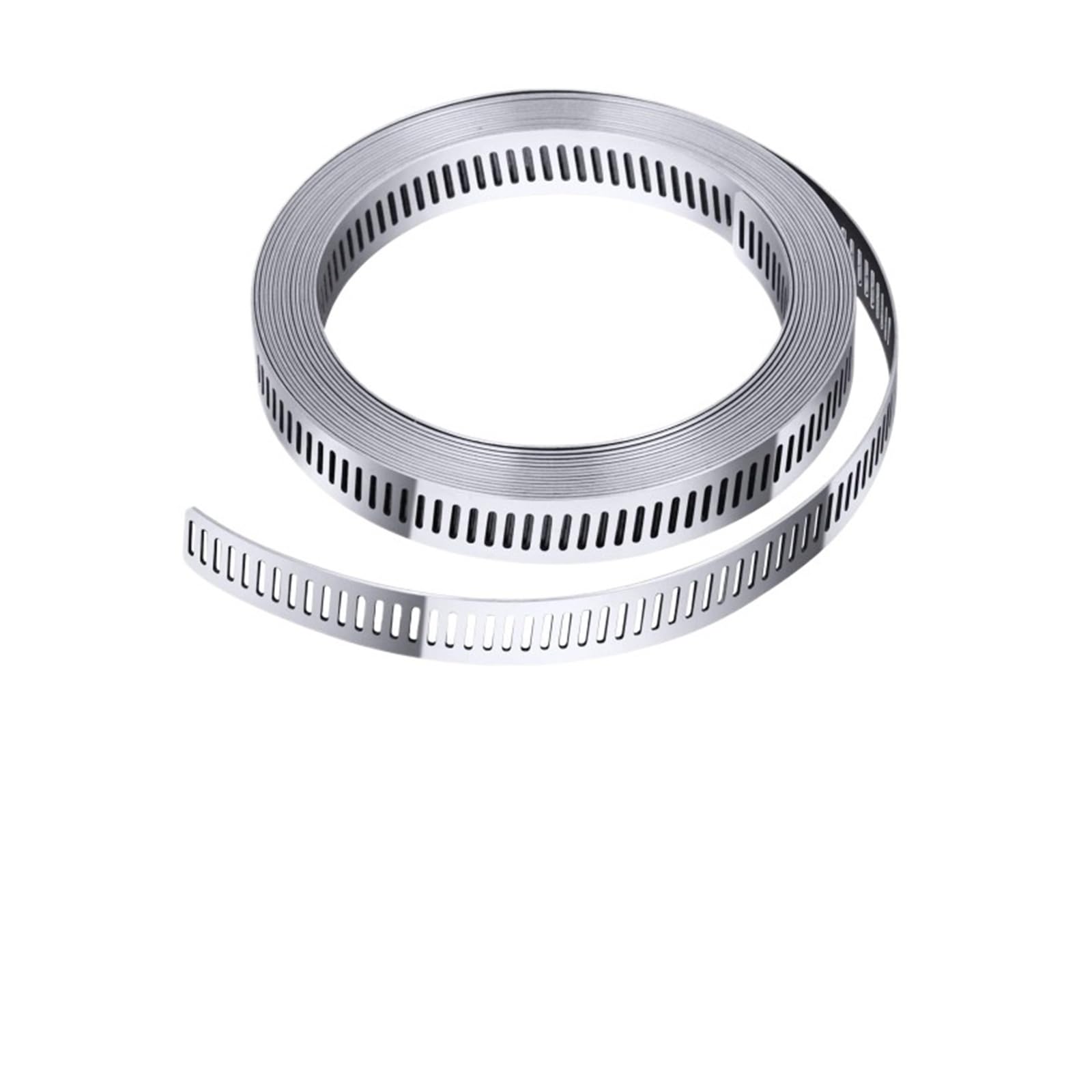 Abrazadera de manguera de acero inoxidable 304, corte a medida, correa de Metal de 30M/50M/100M, engranaje de tornillo sin fin ajustable for abrazaderas de tornillo, tubo de conducto(30m)