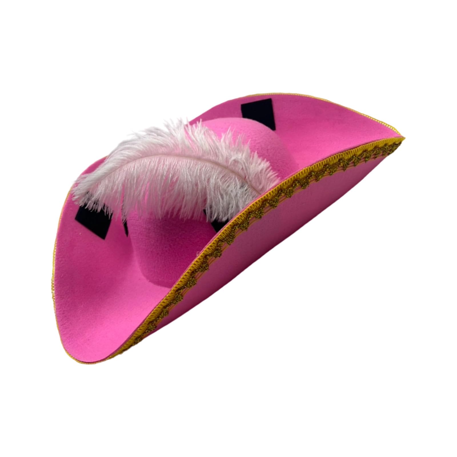 Maxtonser Golden Lace Feathered Pirate Caps for Halloween Parties and Pretend Adventures Perfect for Halloween Dressing & Play