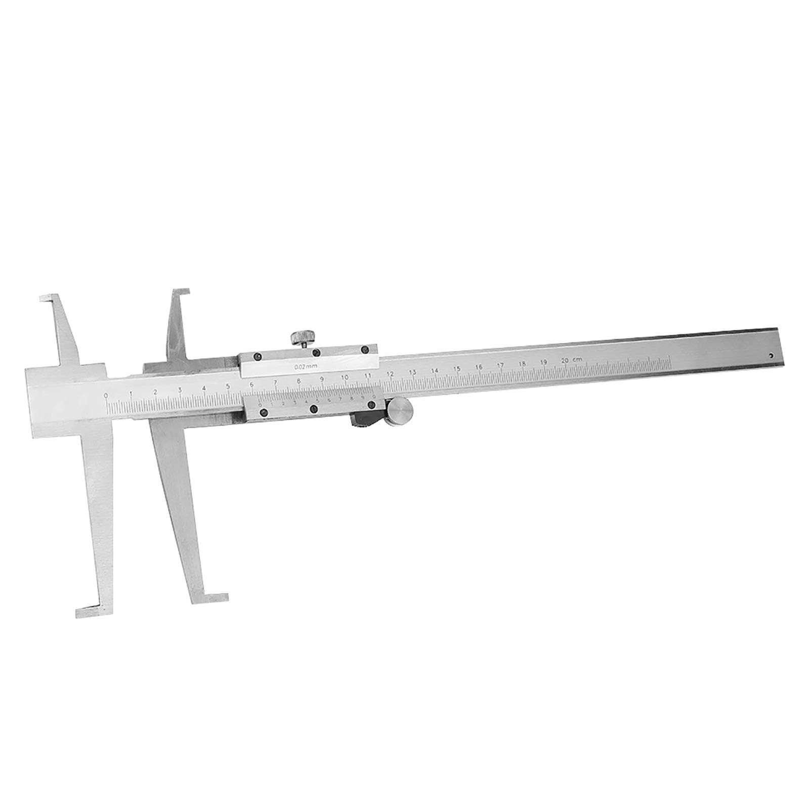 Inside Micrometer, Vernier Caliper Double Claw Inner Groove Vernier Calipers Professional High Accuracy Carbon Steel Caliper Measuring Tool Inside Groove Vernier Caliper