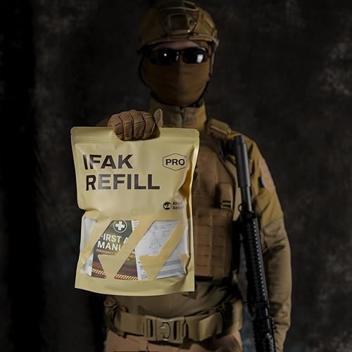 Miniatura 7 de RHINO RESCUE IFAK - Kit de recambio de 17 piezas con torniquete CAT Gen-7, kit táctico de primeros auxilios de emergencia, kit de trauma IFAK