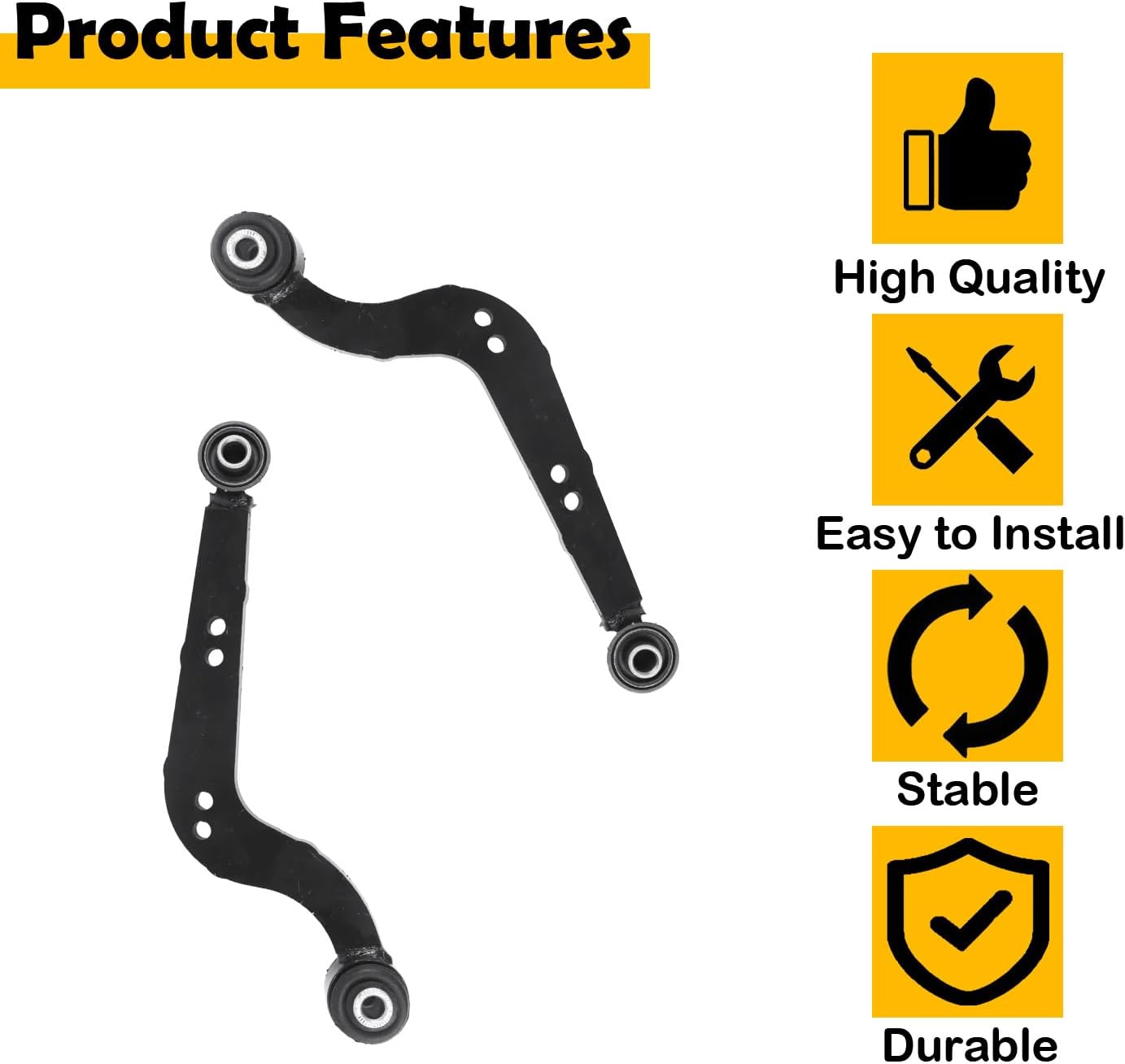 48790-42020, 48770-42040 Adjustable Rear Camber Control Arms Compatible with Toyota RAV4 2006–2018, Lexus NX200t/NX300/NX300h 2015–2021