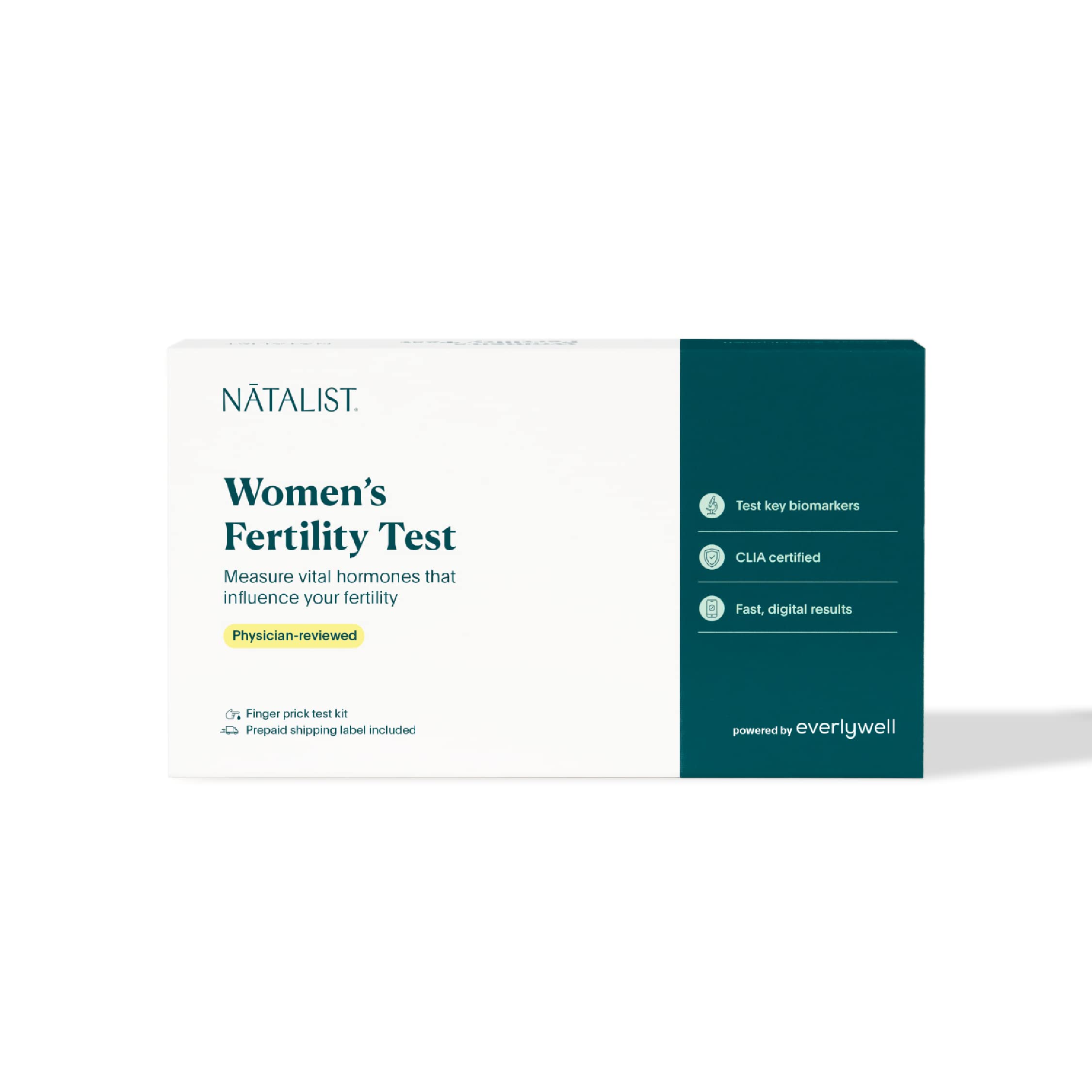 Natalist Women's Fertility Test - at-Home Test Kit by Everlywell Measures Key Hormones - Physician-Reviewed Digital Results Within Days - Ages 18+