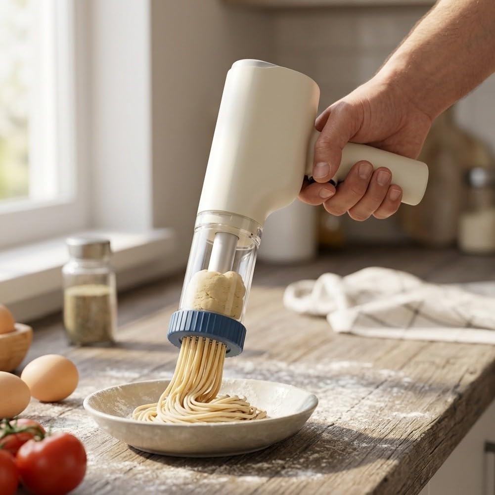 Máquina de pasta fresca para espaguetis fettuccine(White)
