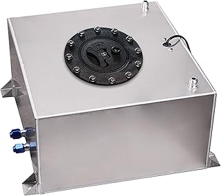 5 Gallon Fuel Cell Aluminum Polished with Cap Level Sender Silver