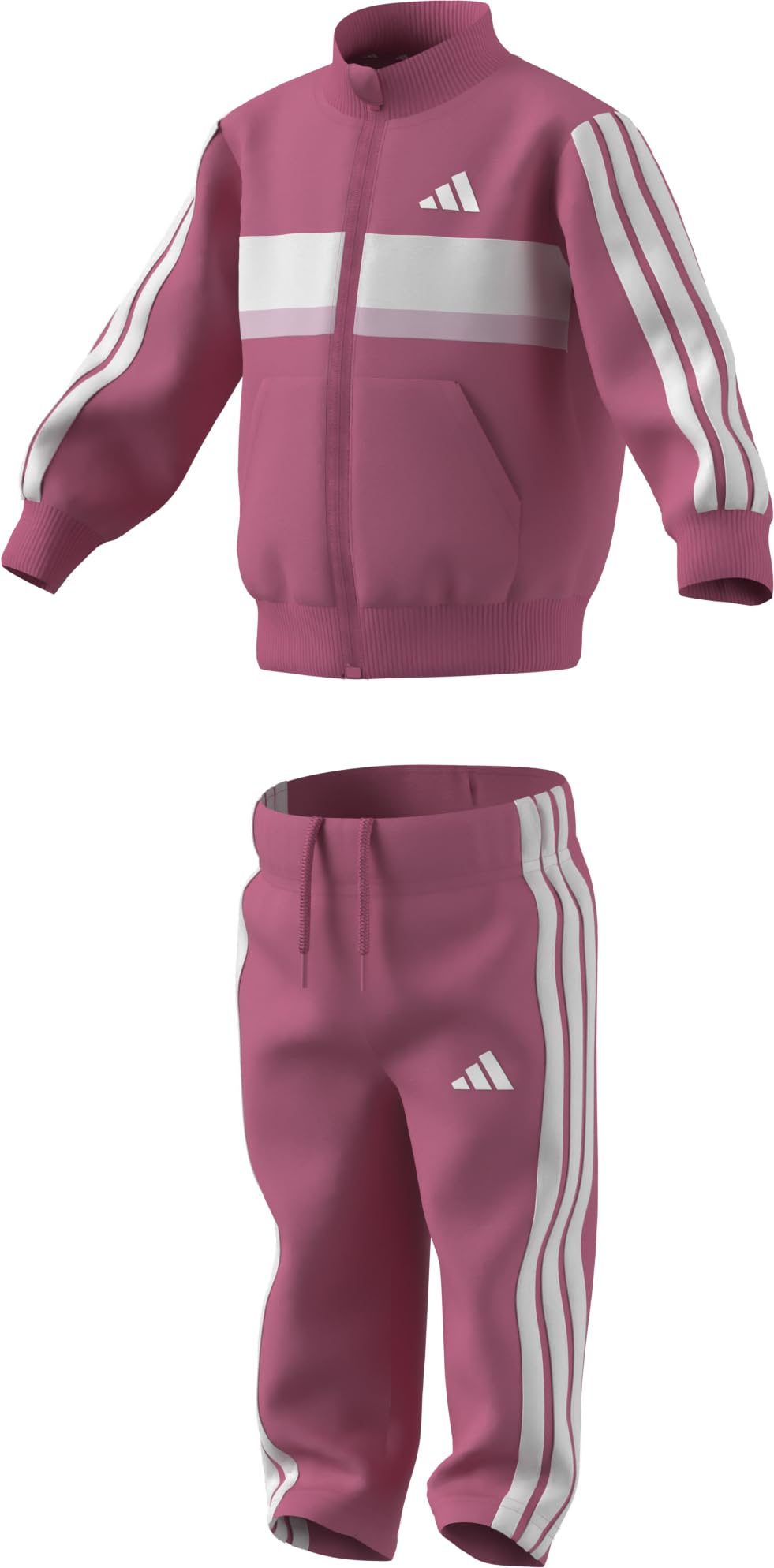 adidas Unisex - Bimbi 0-24 SEASONAL ESSENTIALS TIBERIO 3 STRIPES TRICOT TRACKSUIT