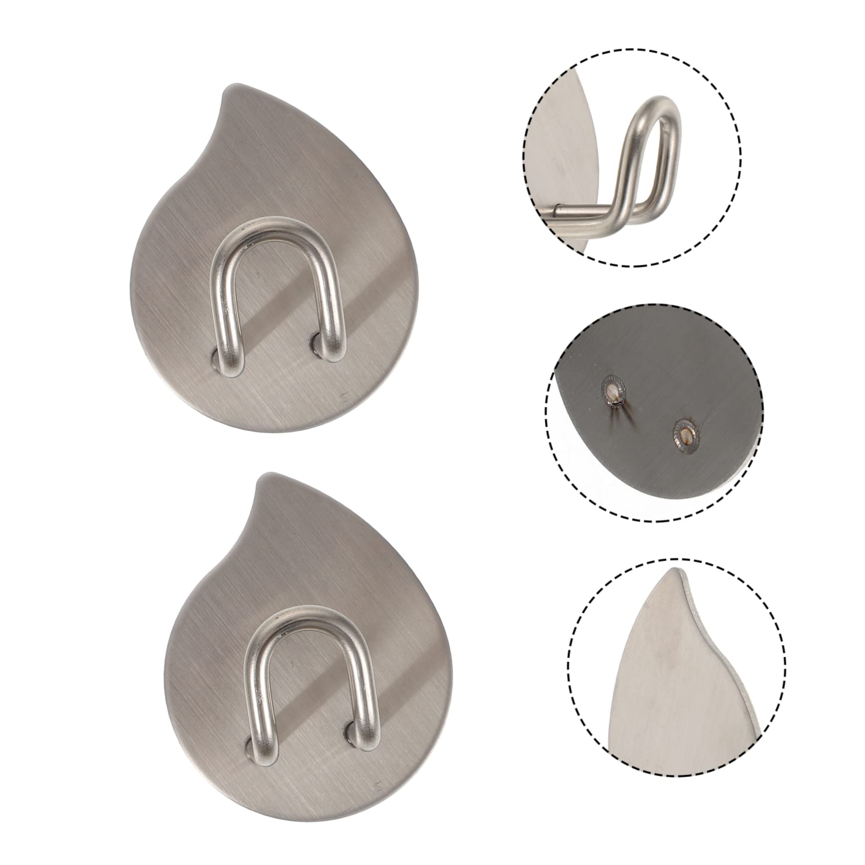 VASDEV 4 Uds Gancho para Abrigos sin Clavos Soporte para Toallas de Mano Perchas para Trabajo Pesado Perchas de Acero Inoxidable Gancho Adhesivo Ganchos Adhesivos para Pared Ganchos adhes