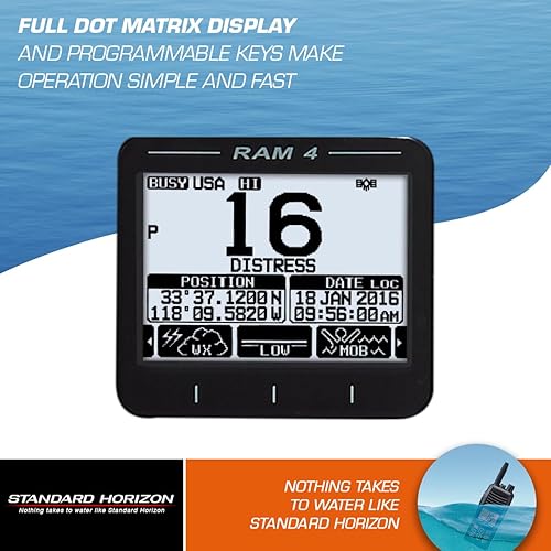 Miniatura 3 de Standard Horizon SSM-70H - Micrófono de acceso remoto con cable de 2.5 pulgadas (RAM4), color negro