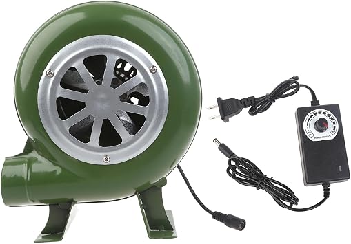Electric Blower Fan BBQ Fan 100v 220v Suitable For Barbecue Mini Blacksmith Forges Blower With Speed Adapter AC100-240V BBQ Blower 200w Mini Blacksmith Forges Blower With Duct Portable 80W