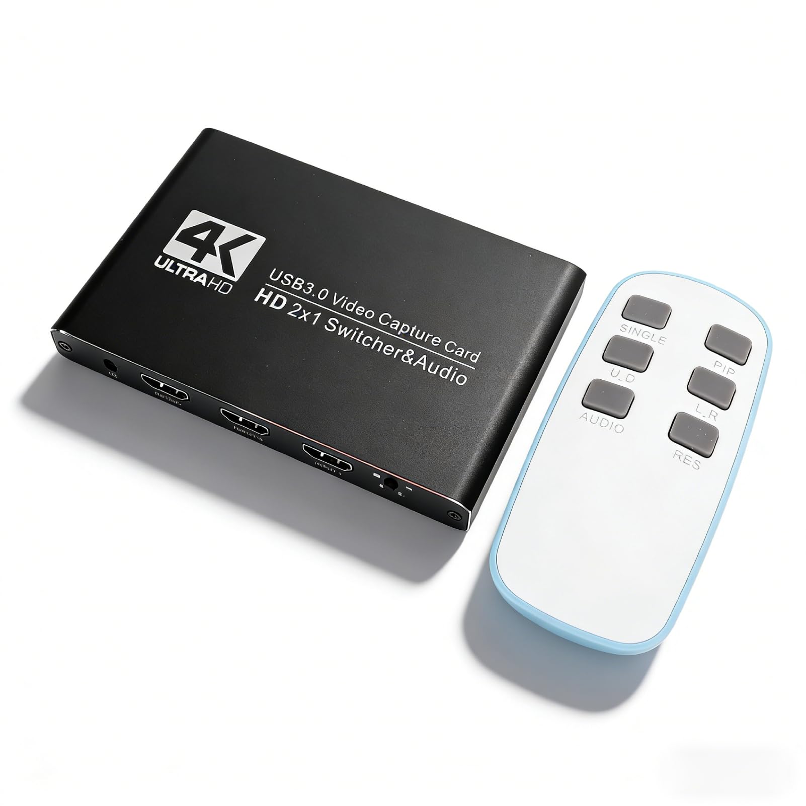 Sxhlseller Tarjeta de Captura 4K, Dispositivo de Captura de Vídeo USB 3.0 con Salida en Bucle 4K60Hz 1080p240FPS, Grabación de Baja Latencia para Streaming, Juegos, DSLR, PC, Mac, OBS y