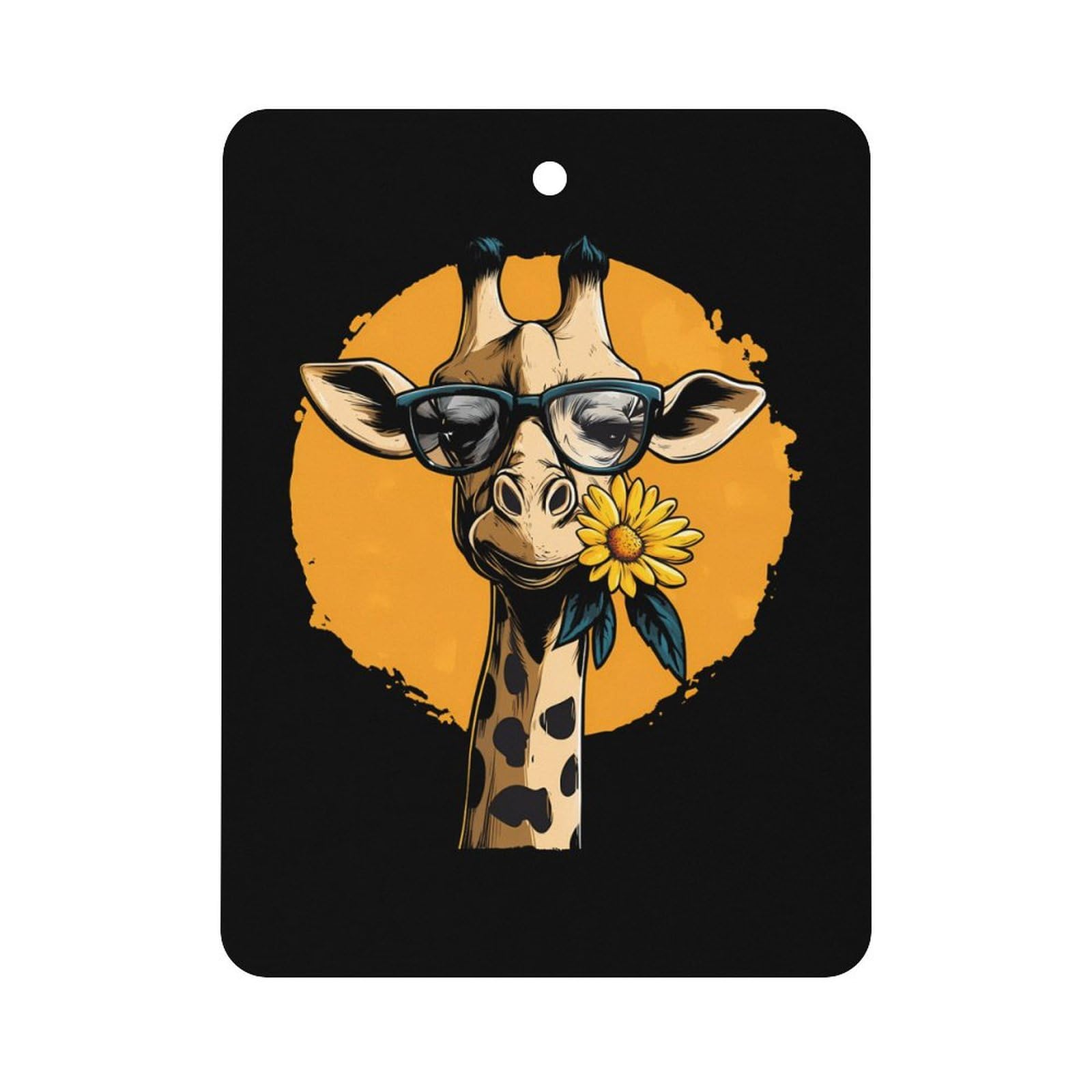 Giraffe Printed Car Air Freshener Hanging Aromatherapy Tablets for Car Accessories Square