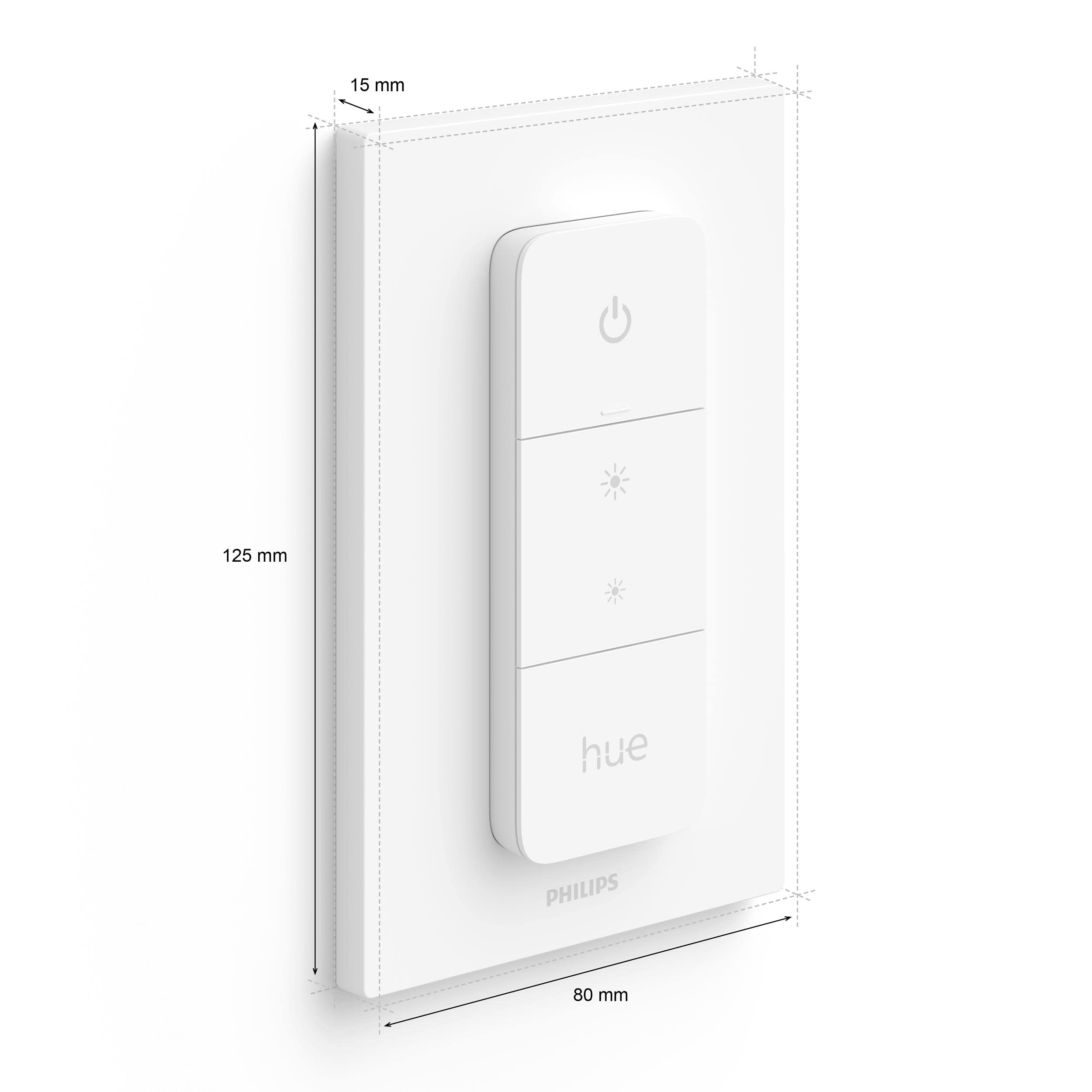 Philips Hue Pacchetto vantaggio - E14 - con 4 Lampadine LED a Sfera - Luce bianca calda - Include Hue Interruttore Dimmer - Hue White