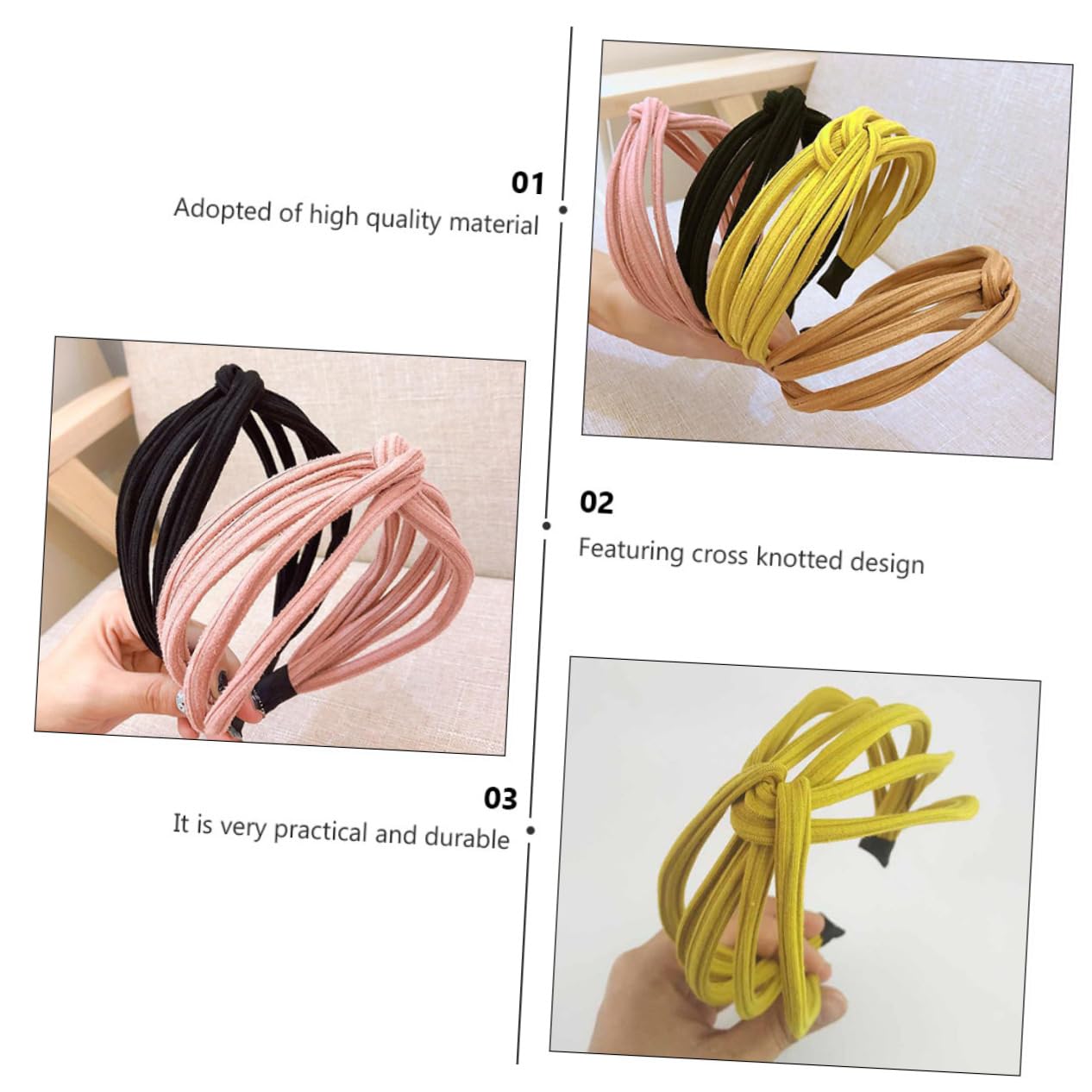 DOITOOL 12pièces Bandeaux Femme Tissu Élargis Accessoires Élégants Pour Cheveux Pour Toutes Occasions Et Styles