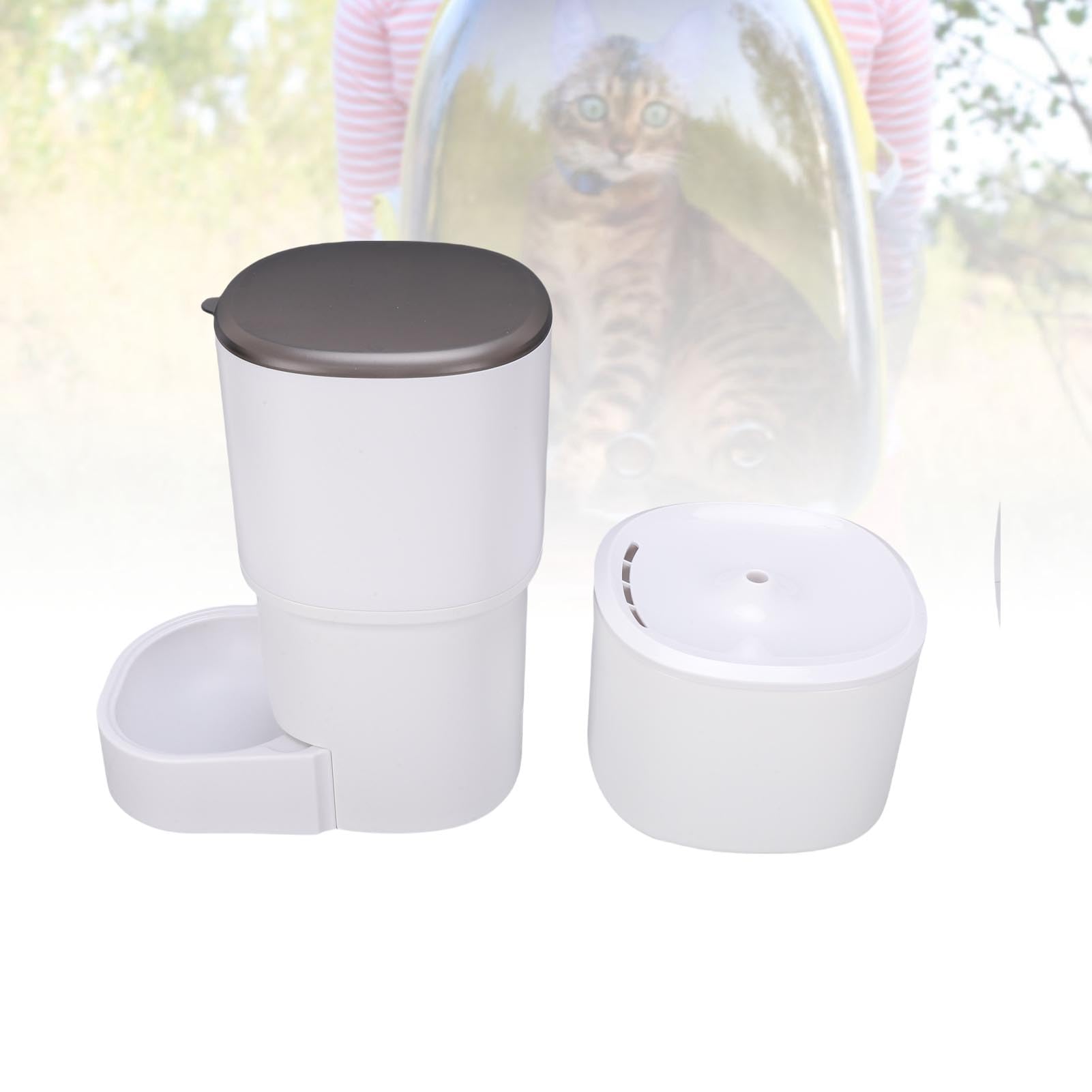 FILFEEL Dispensador de Comida y Bebedero para Mascotas con Control de Aplicación Wi-Fi - Comedero Automático de Doble Función para Perros y Gatos, Silencioso, Comida de 4,5 L + Capacidad de 3,5 L,