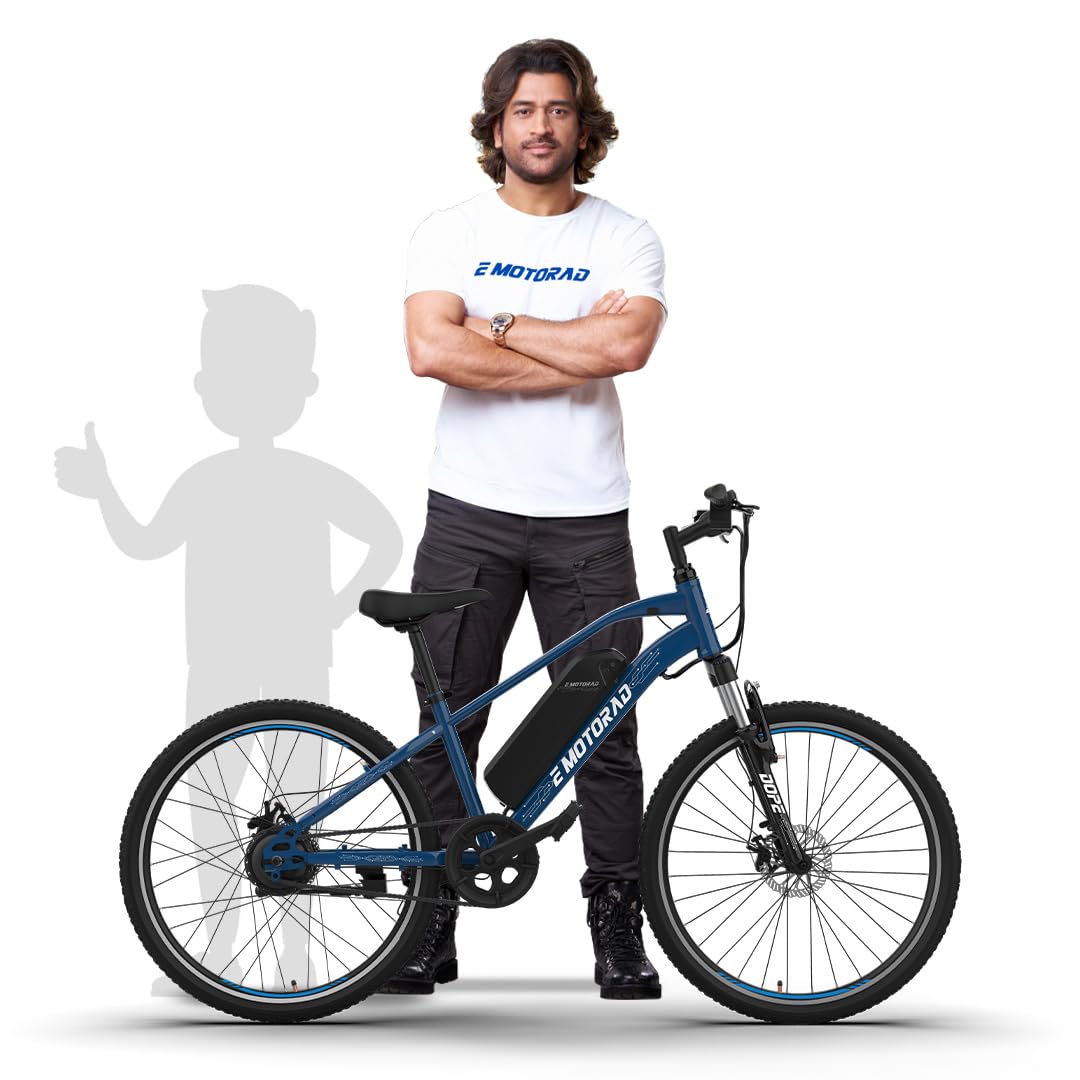 EMotorad Dope Kids E-Bike | High Tensile Steel Frame | 5.2Ah Removable Battery | Cluster C2 Display | 3 Levels of Pedal Assist | 250W Rear Hub Motor | Single Speed | 15 km/h Speed | Up to 22 km Range-image-5