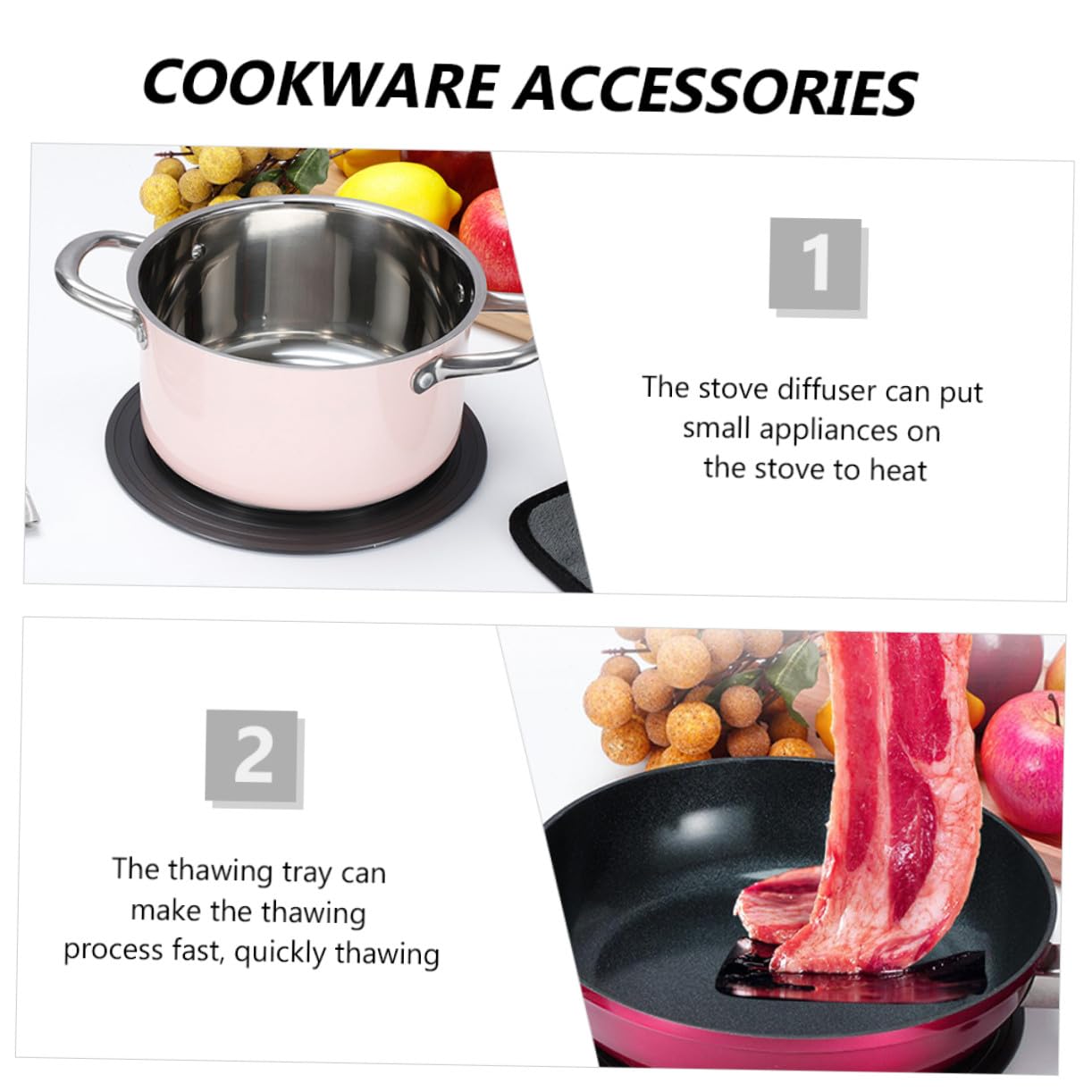 Piastra Diffusore Calore Gas Protezione Pentola da Ustioni Riduttore Fiamma per Gas Accessorio Cucina per Cottura Uniforme e Sbrinamento Rapido