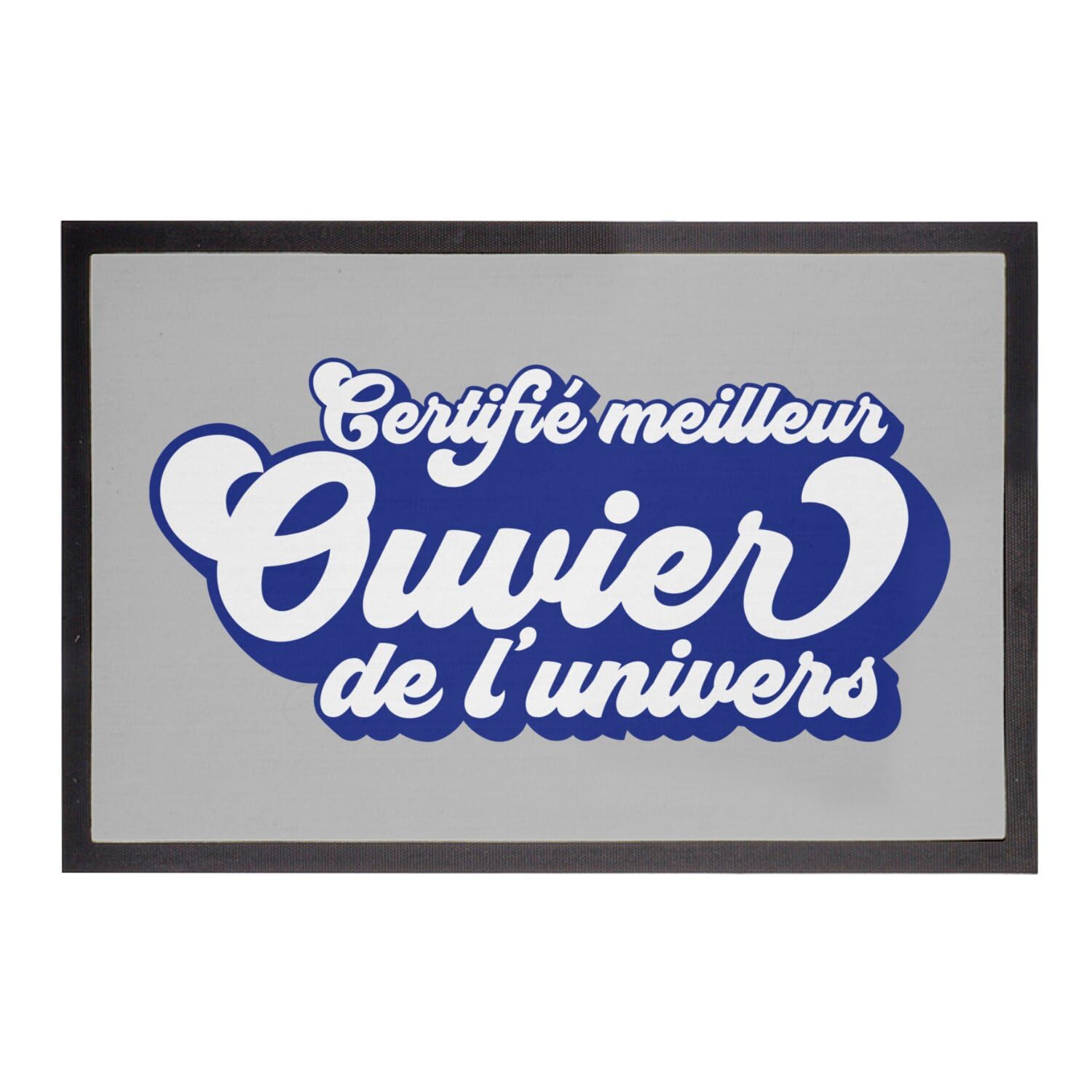 Paillasson gris d'entrée usine et entreprise robuste dimensions 60x40